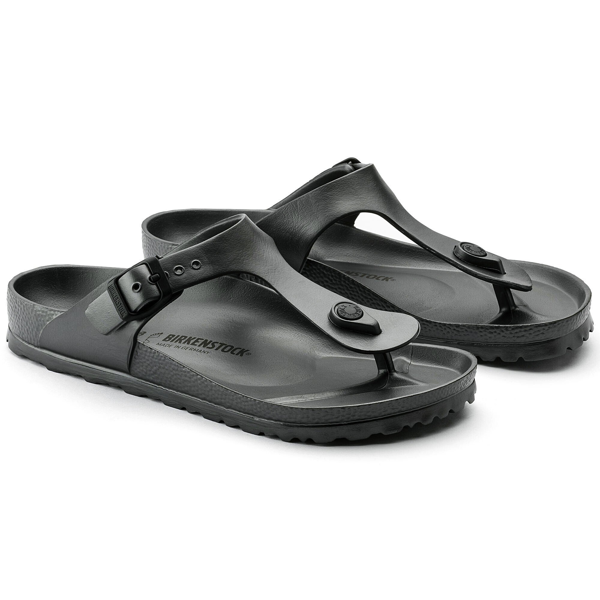 metallic anthracite birkenstock eva