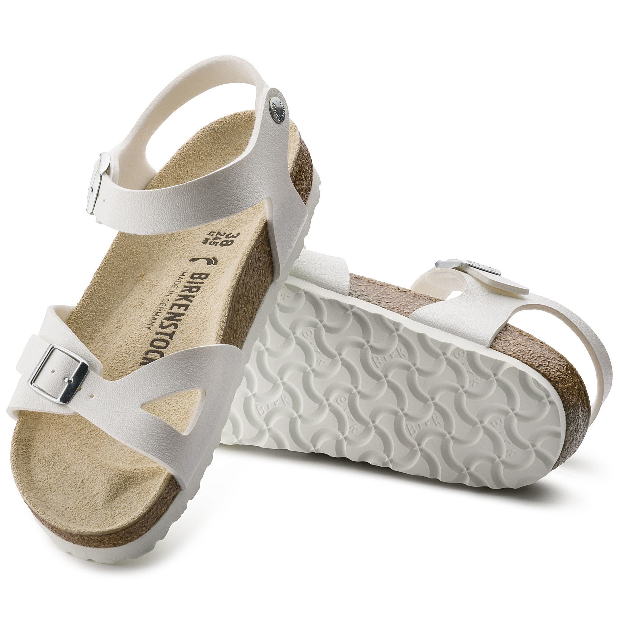 all white birkenstocks women's