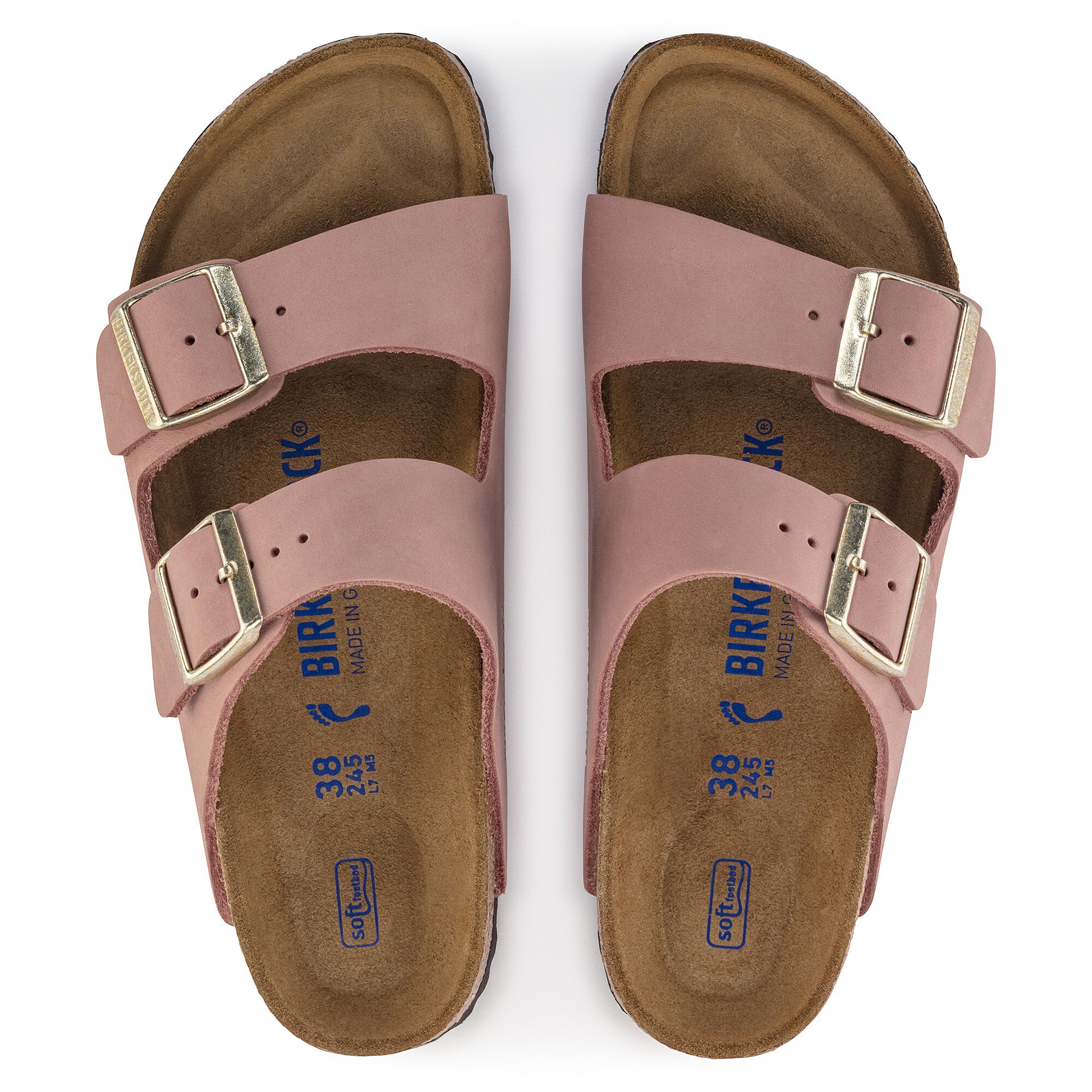 Arizona Soft Footbed Nubuck Leather Old Rose BIRKENSTOCK