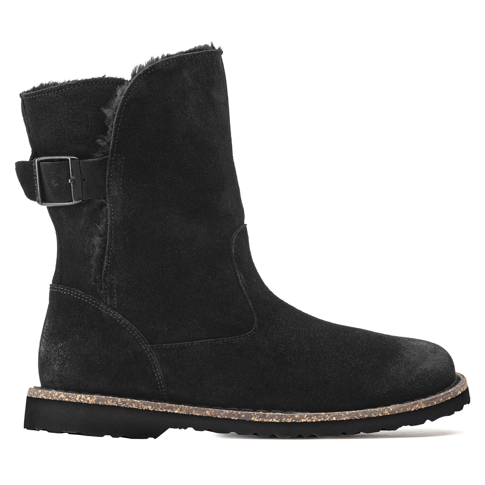 Uppsala Shearling Suede Leather Black BIRKENSTOCK