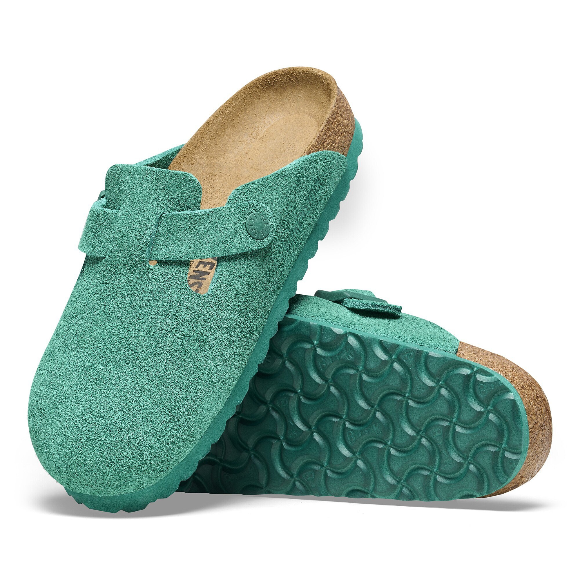 Birkenstock boston hotsell green suede