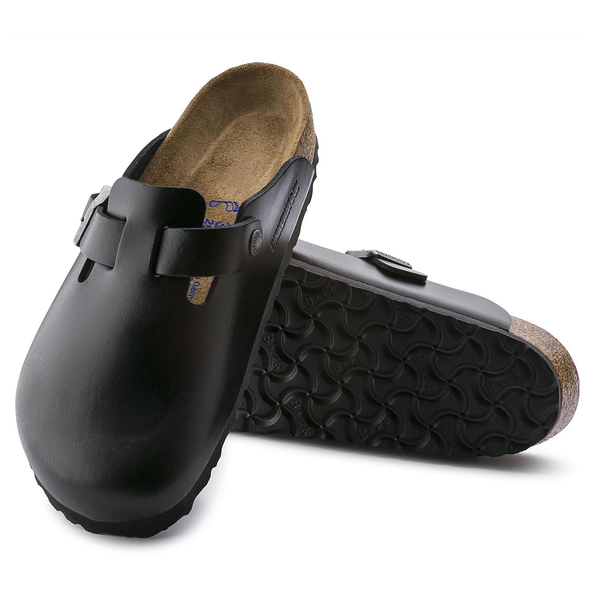 birkenstock boston amalfi leather soft footbed