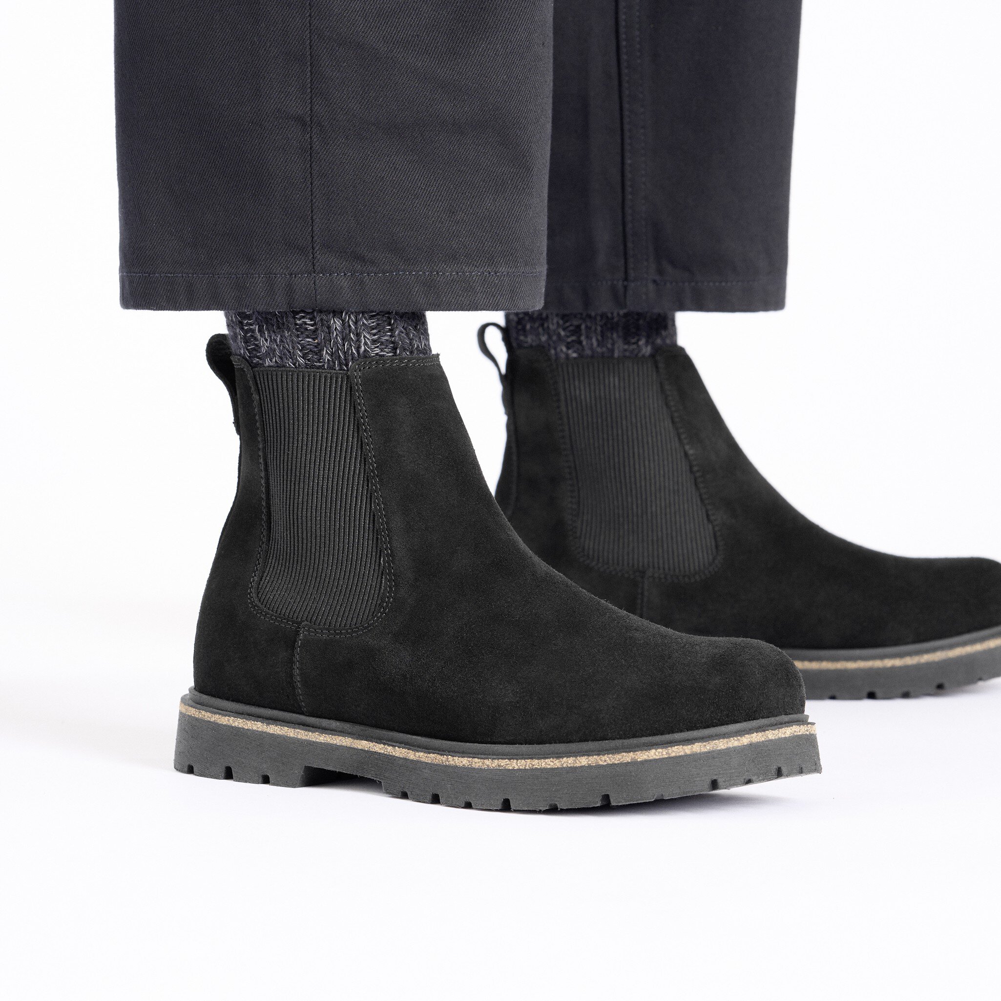 Highwood Slip On Men スエードレザー (ケア商品付) Highwood Slip On Men スエードレザー ブラック | BIRKENSTOCK