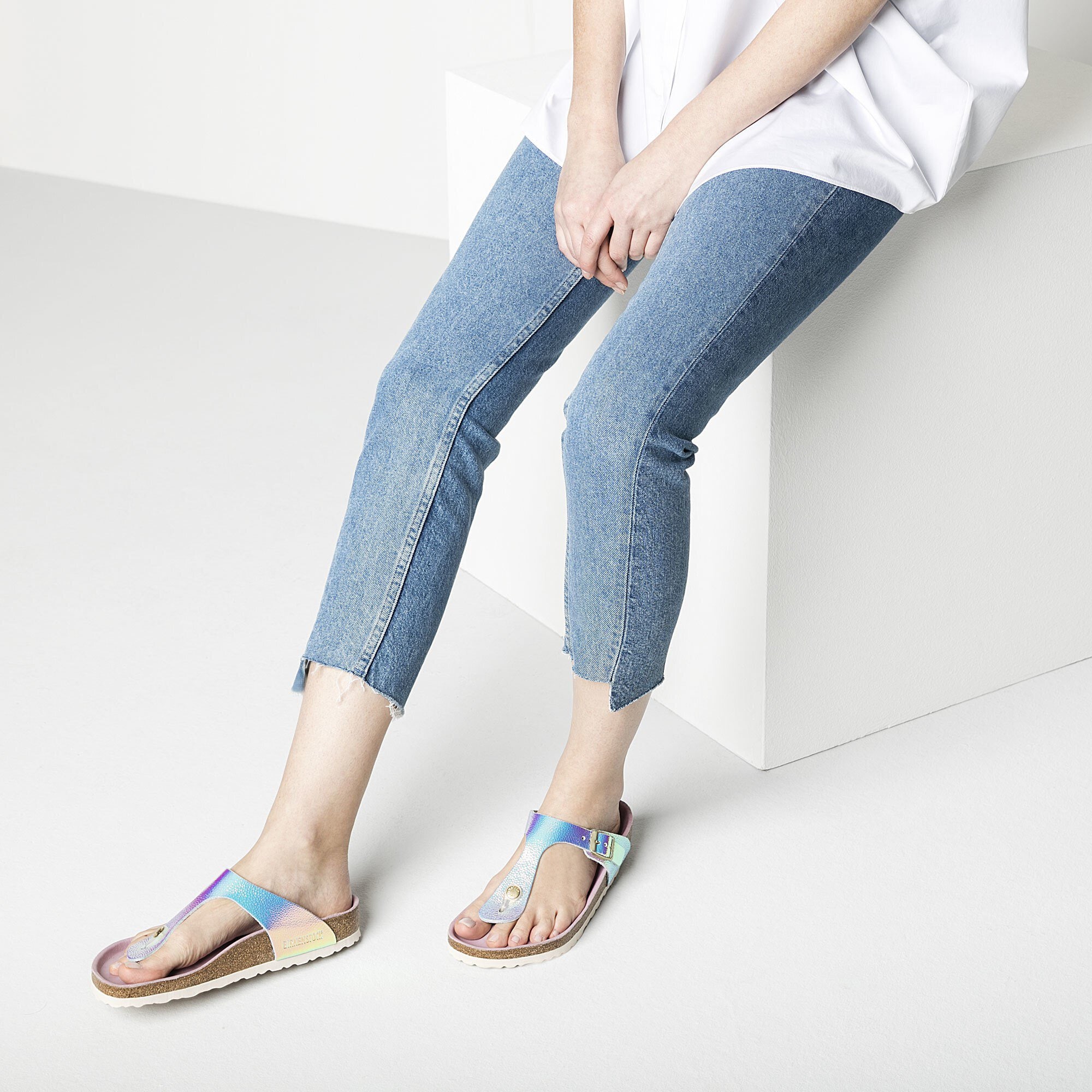 birkenstock silver gizeh