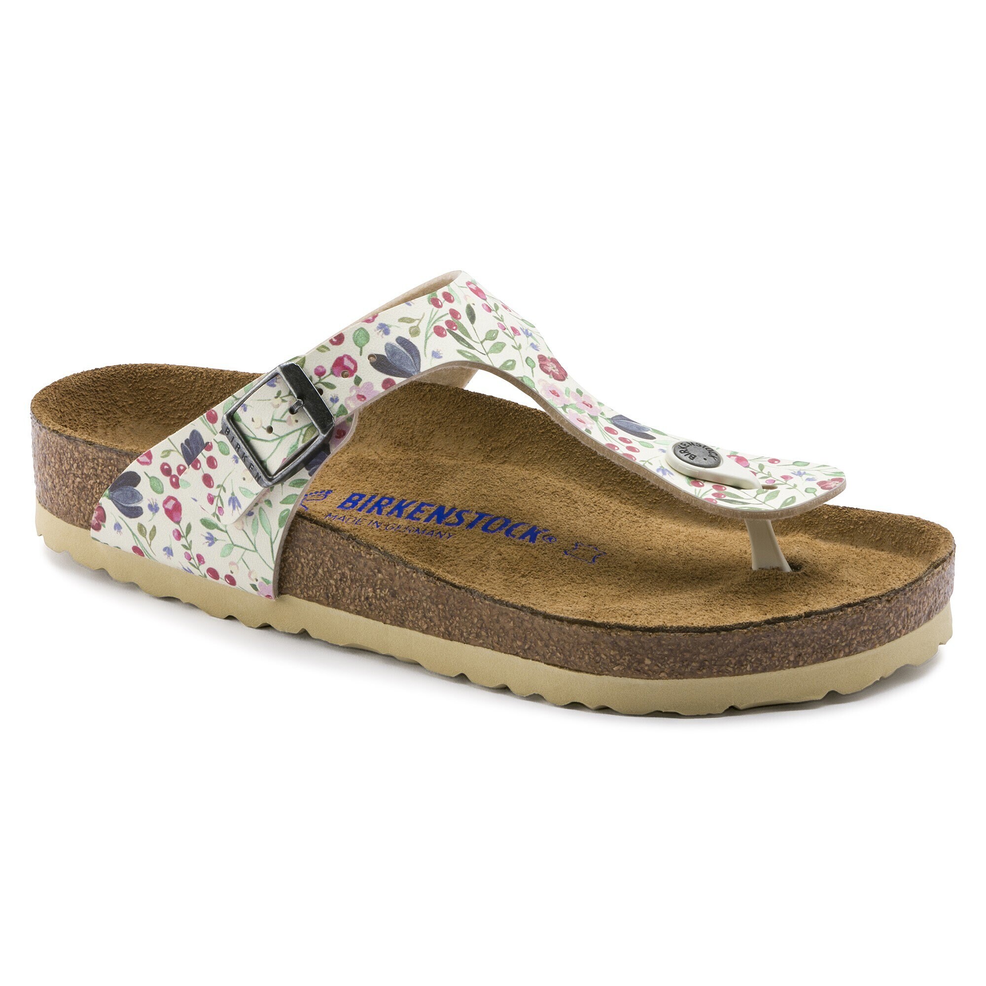 birkenstock meadow flowers beige