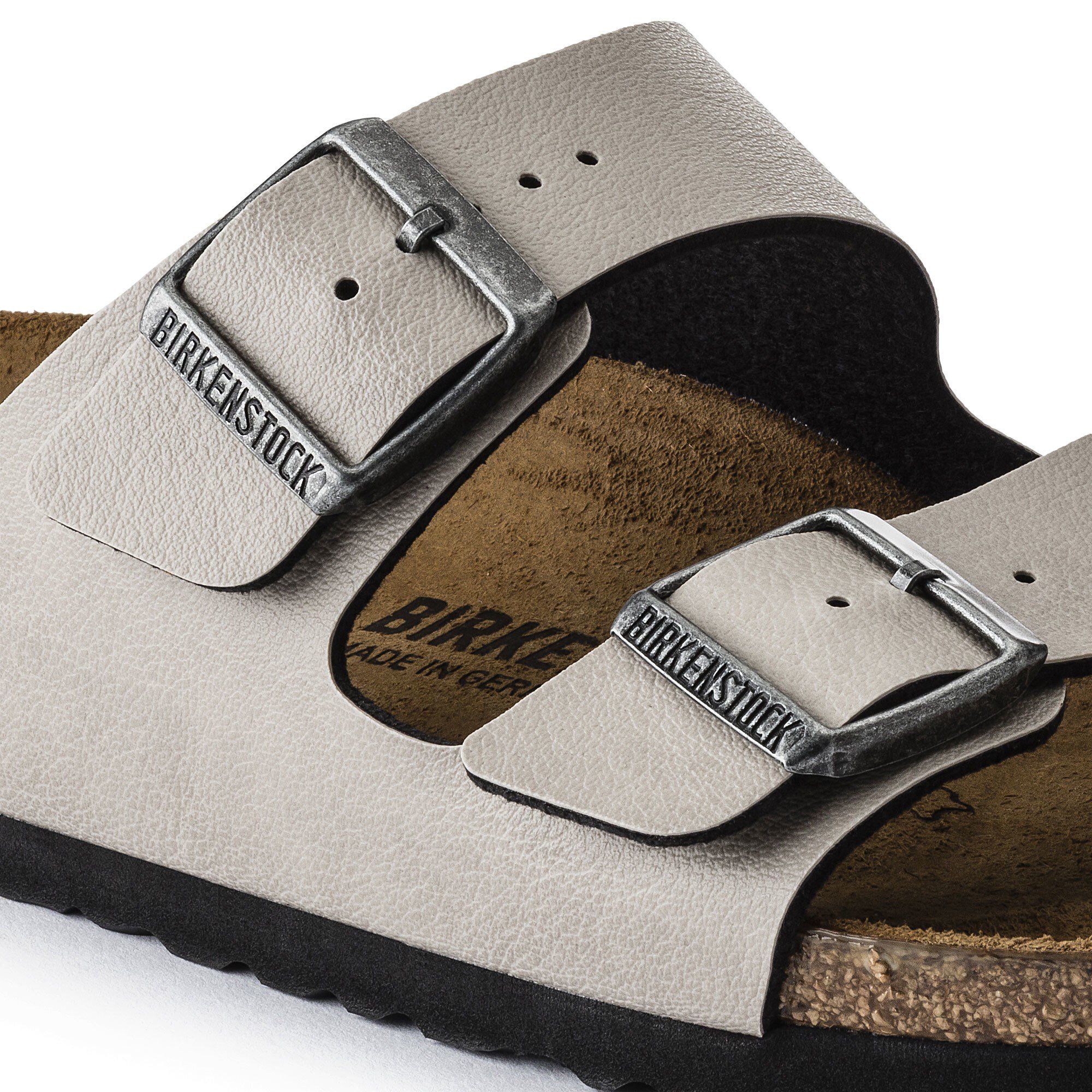 birkenstock arizona vegan pull up stone