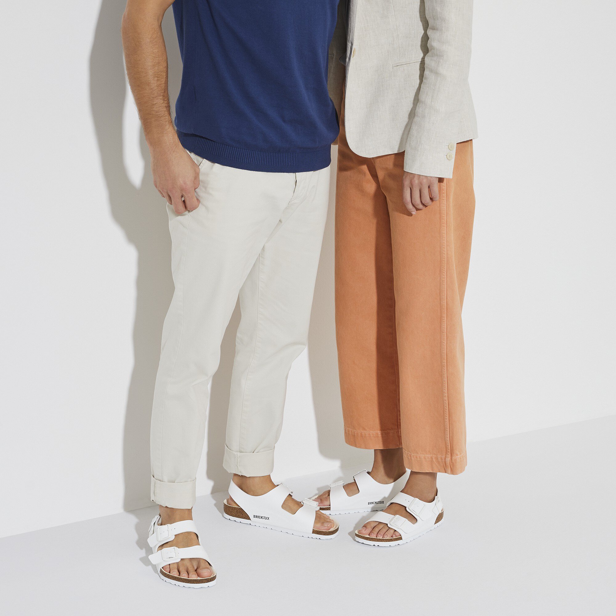 Birkenstock white best sale milano