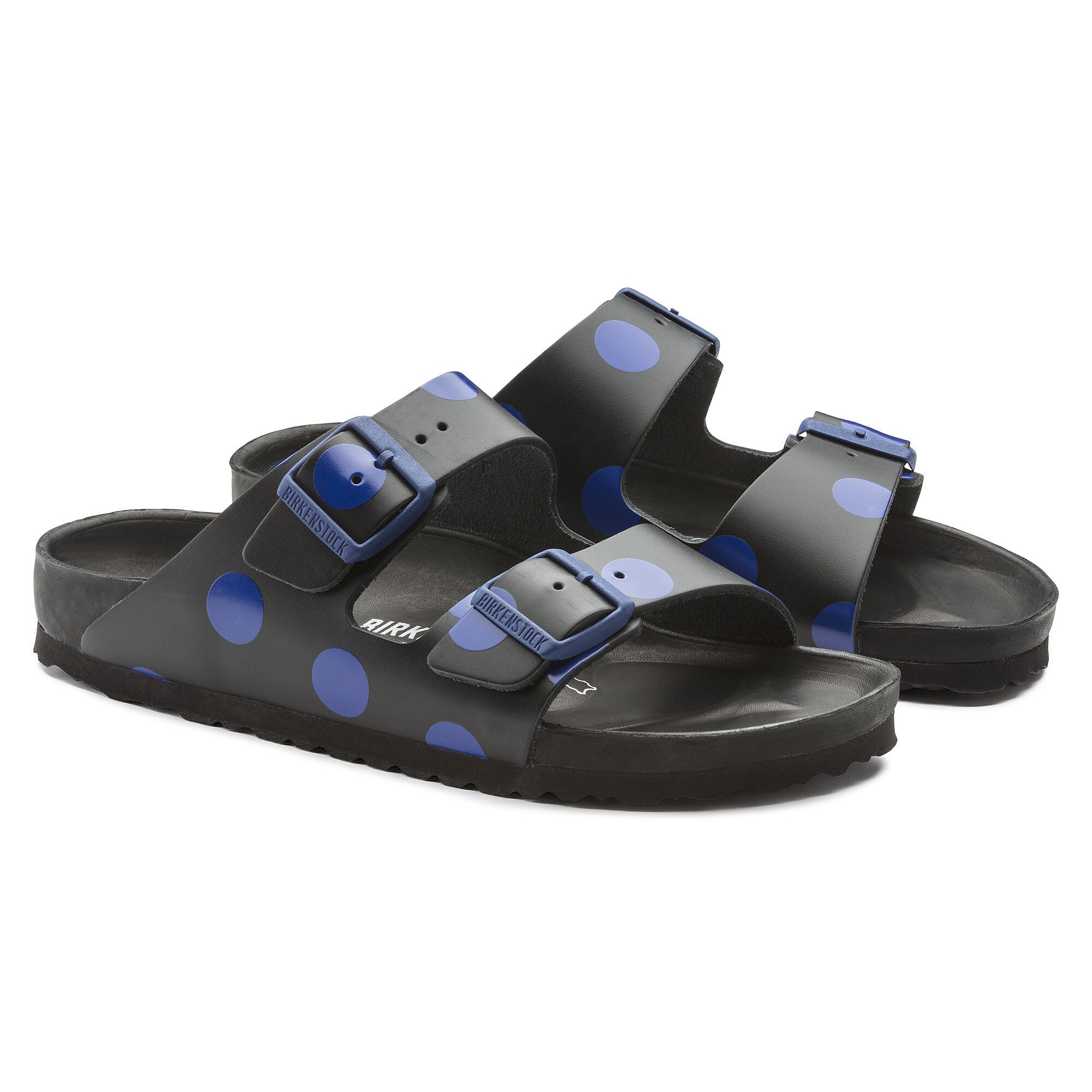 Arizona Exquisite Leather Polka Dots Blue BIRKENSTOCK