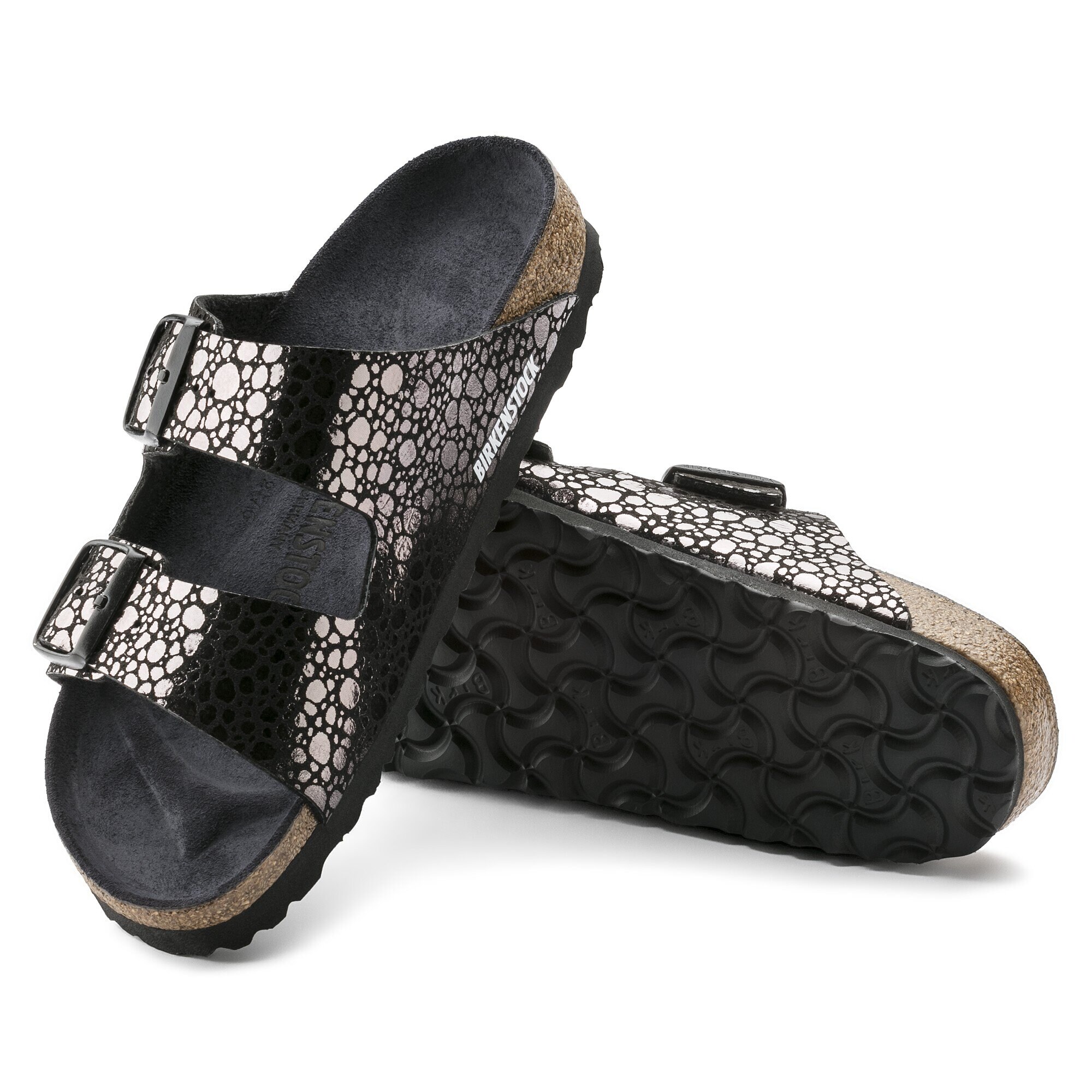 birkenstock arizona black metallic