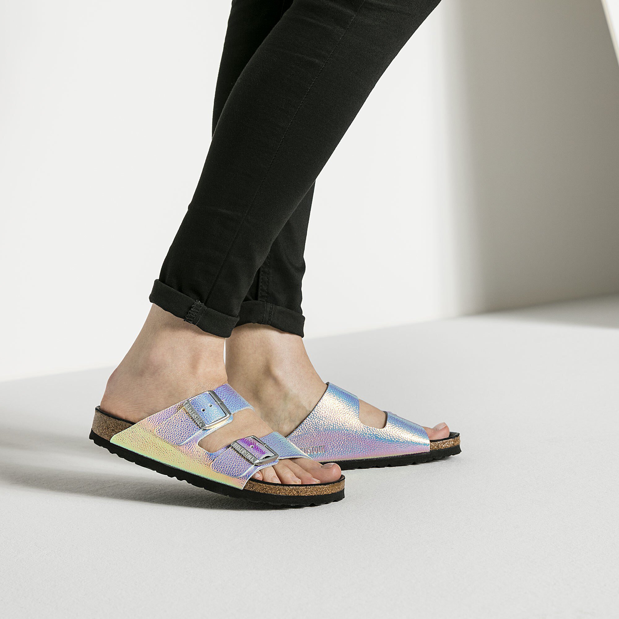 birkenstock ombre pearl silver black