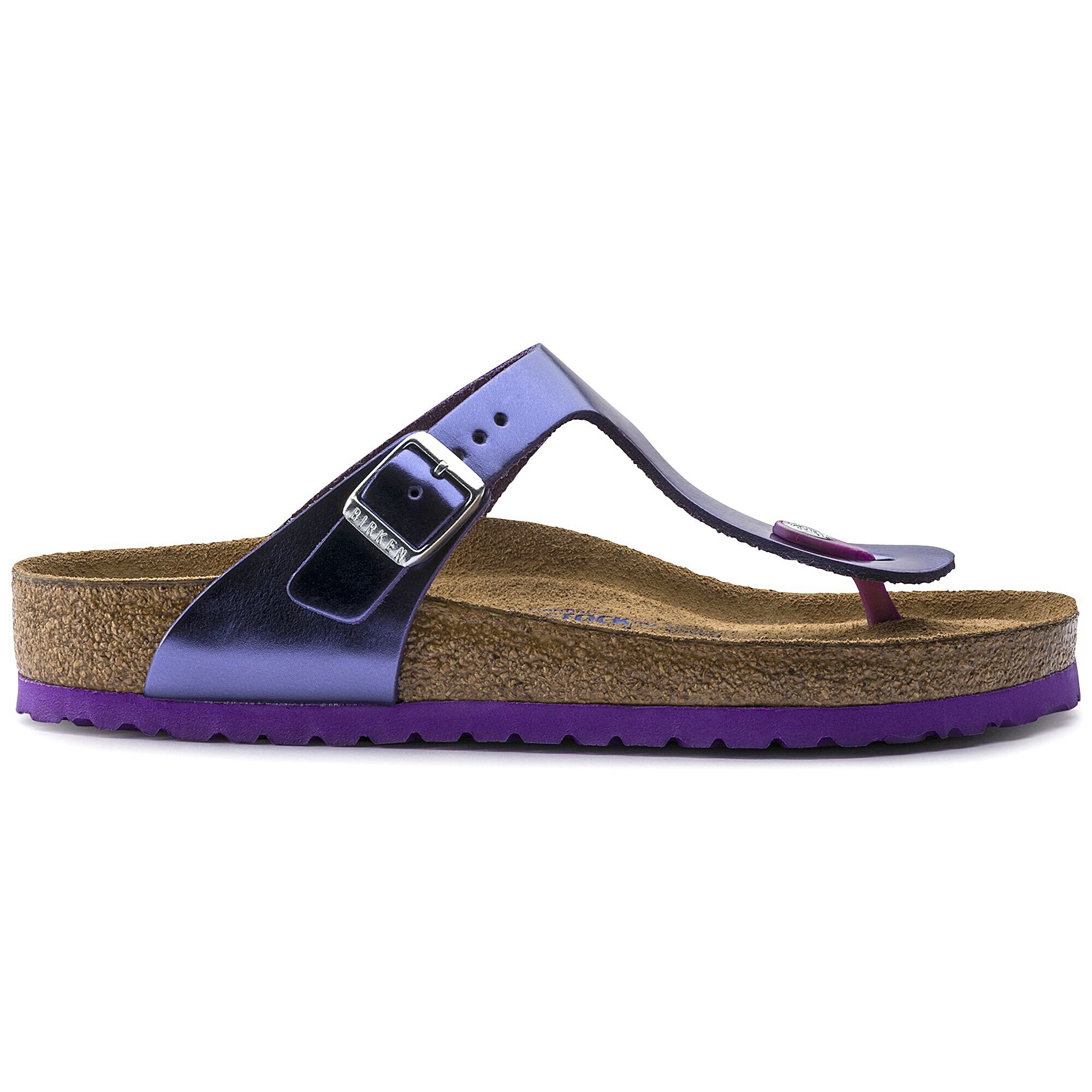 purple metallic birkenstocks