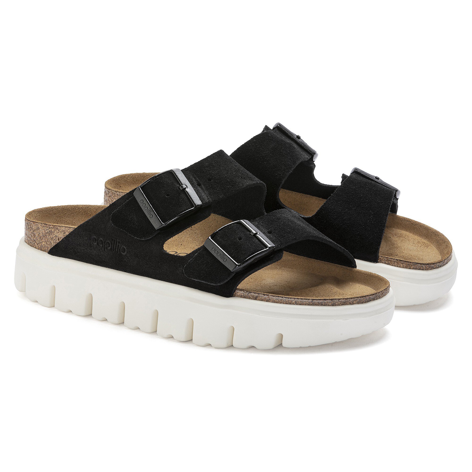 Antarktis Formode Outlaw Arizona Chunky Suede Leather Black | BIRKENSTOCK