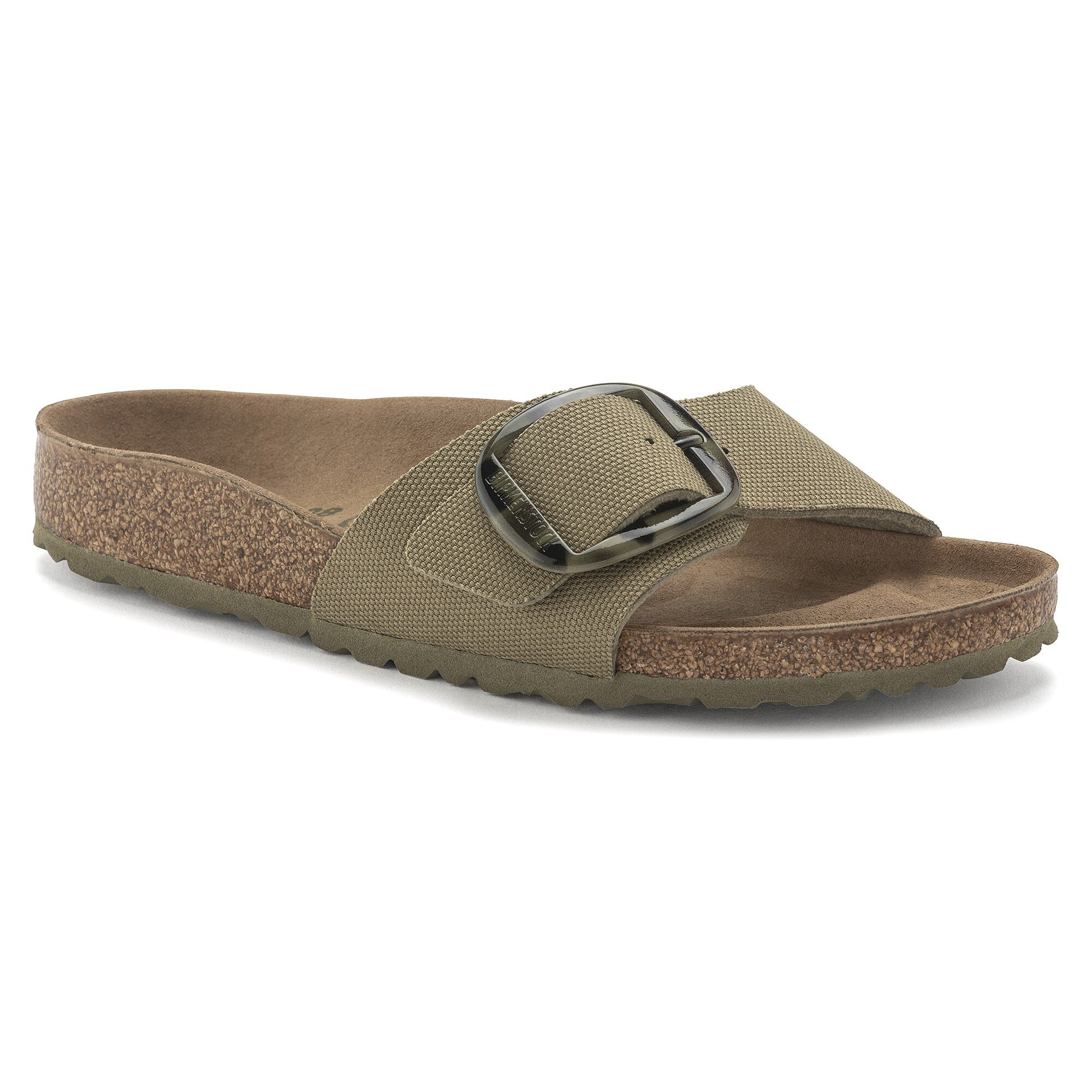 as regeling opener Madrid Vegan Big Buckle Textile Faded Khaki | BIRKENSTOCK