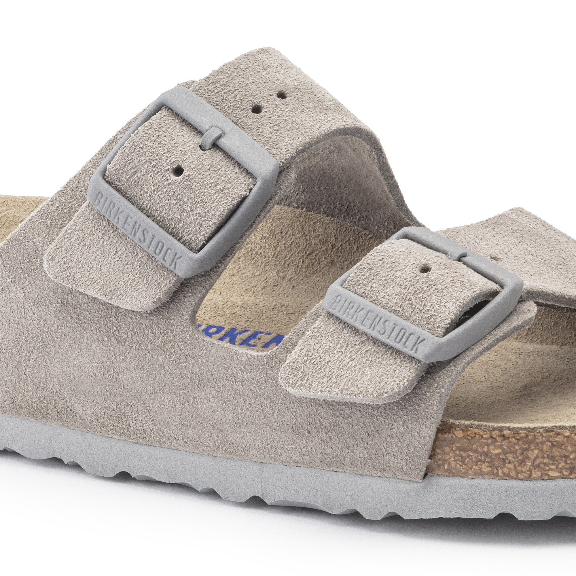 Arizona Soft Footbed Suede Leather Stone Coin BIRKENSTOCK