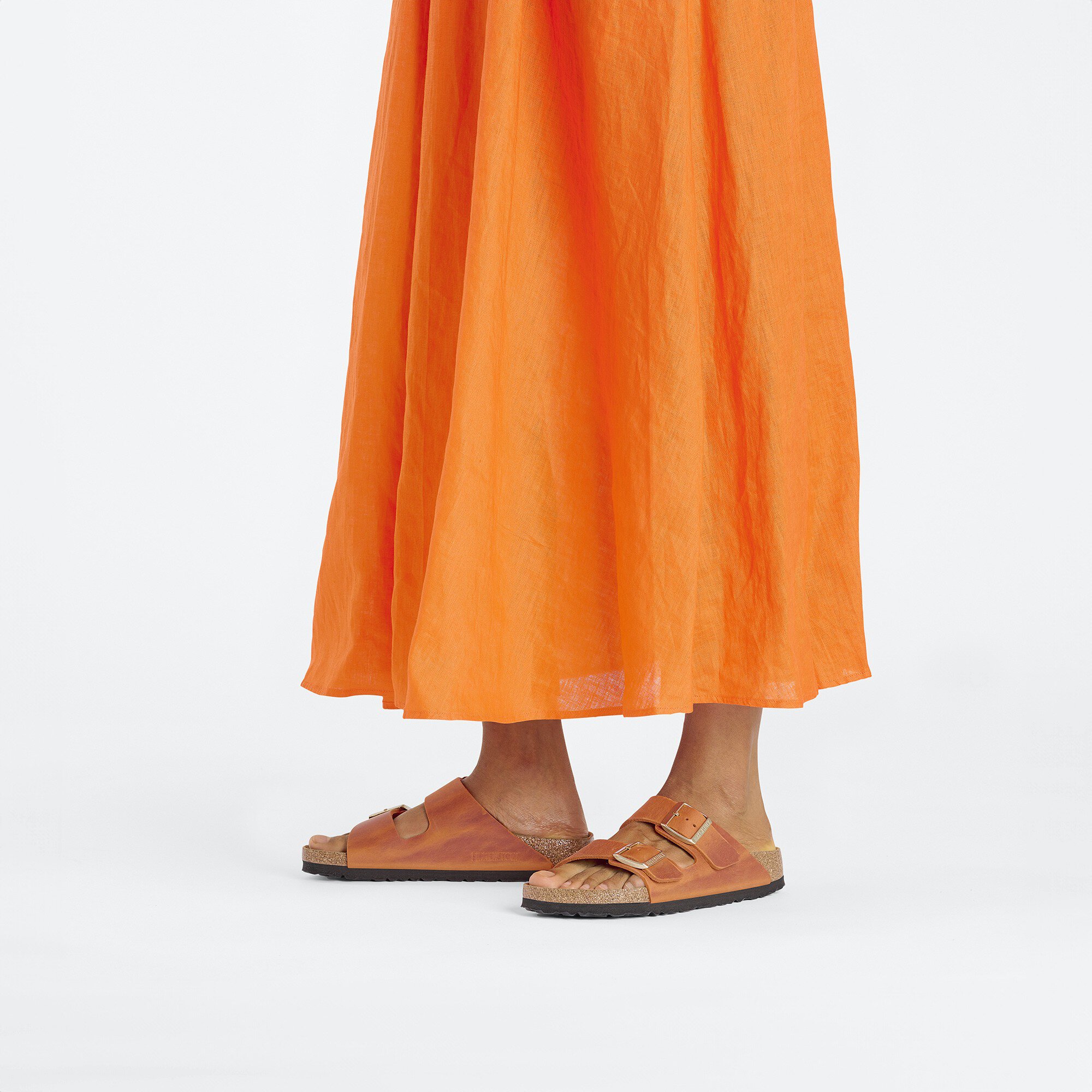 Bright orange birkenstocks clearance
