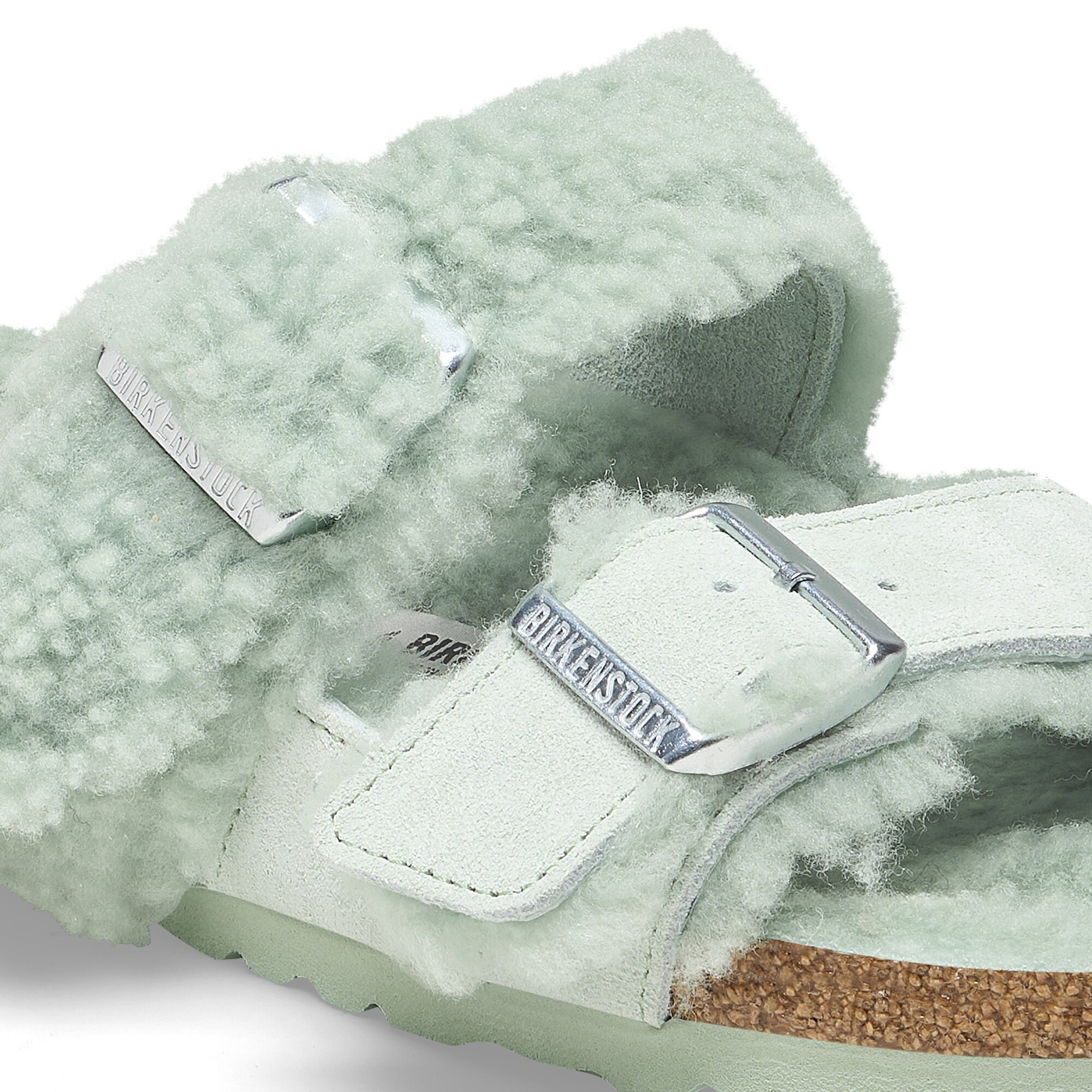 Arizona Teddy Split Suede Leather-Shearling Matcha | BIRKENSTOCK Arizona Teddy Split Suede Leather-Shearling Matcha | BIRKENSTOCK