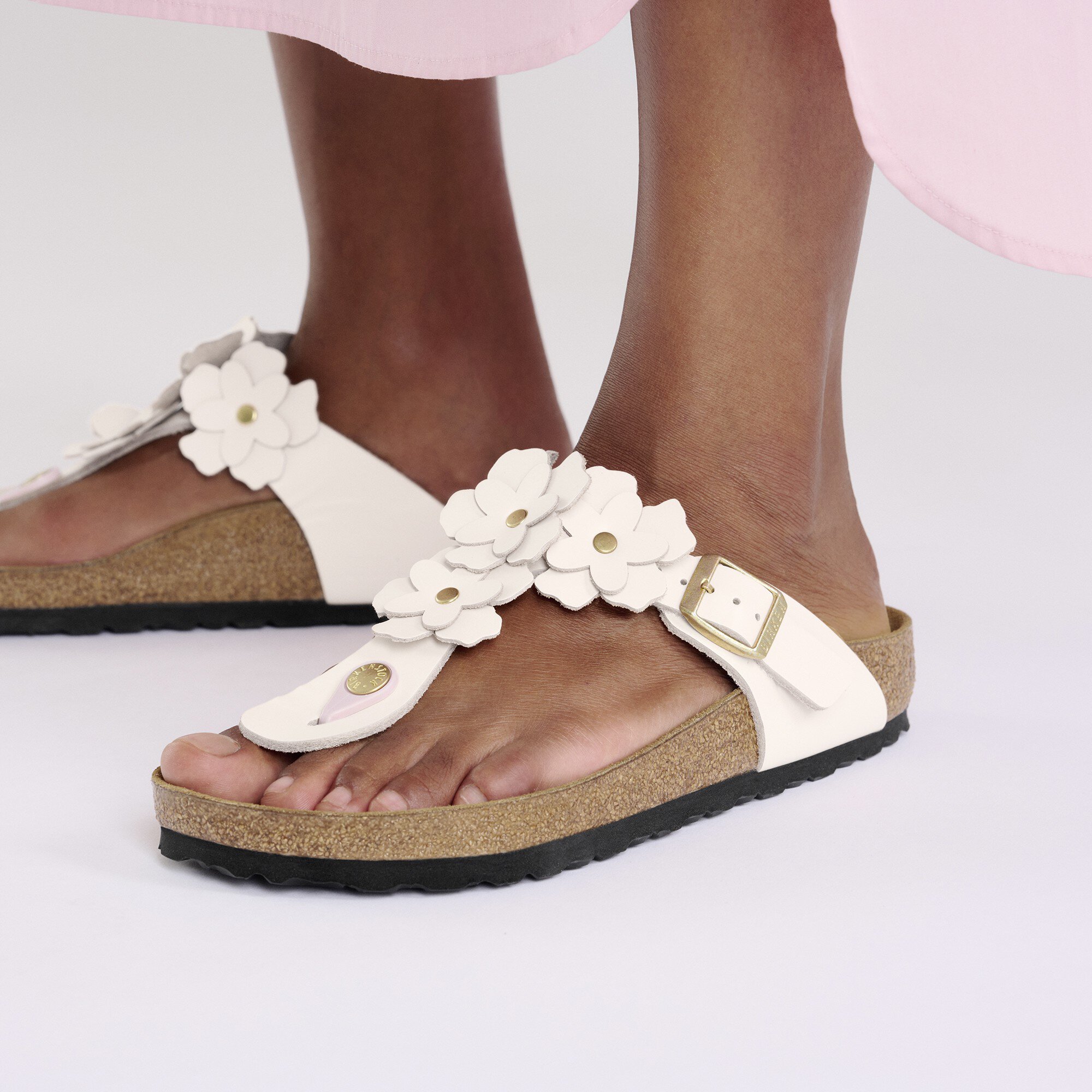 新作グッ Light Leather Flower Gizeh Rose BIRKENSTOCK | 靴