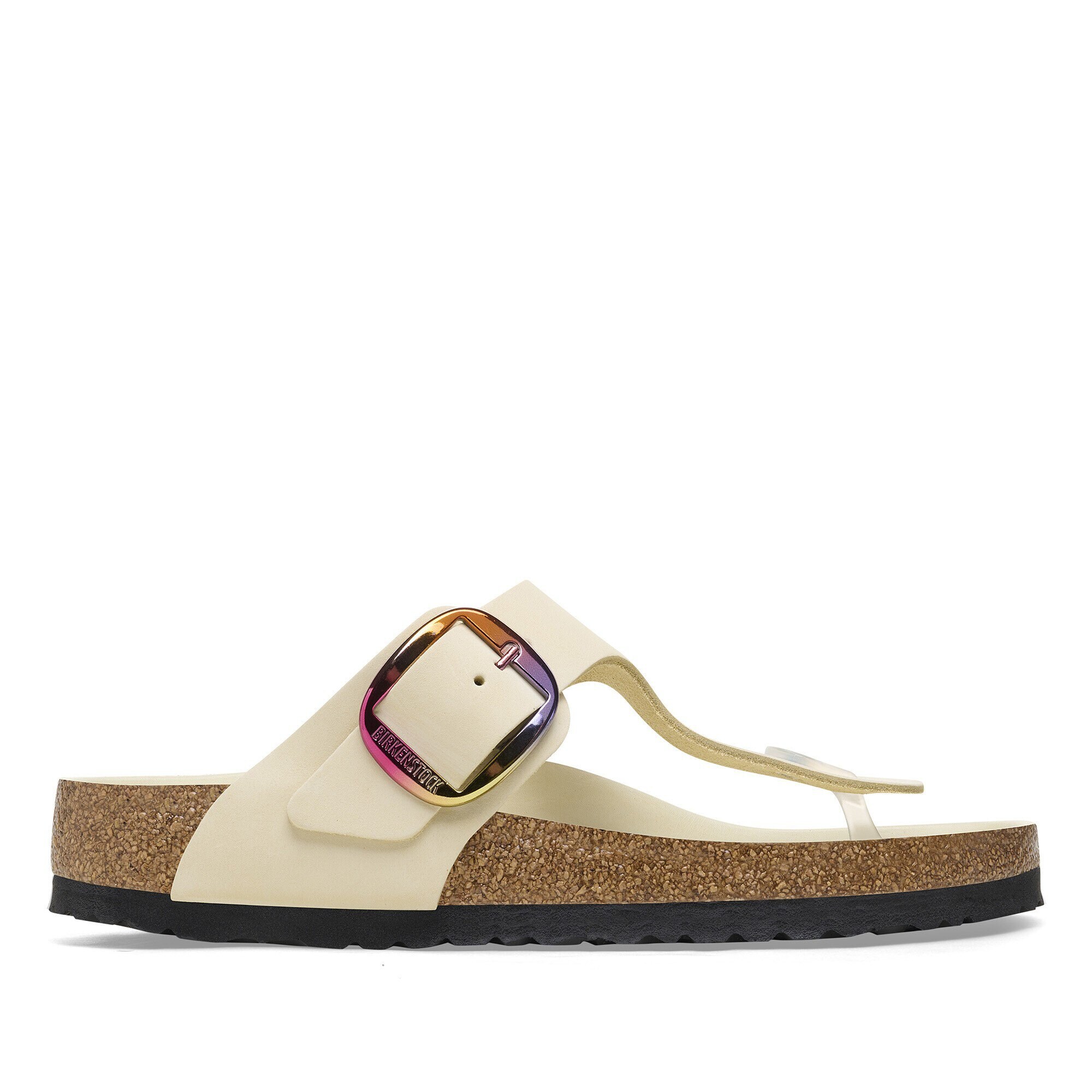 Gizeh Big Buckle Nubuck Leather Ecru | BIRKENSTOCK
