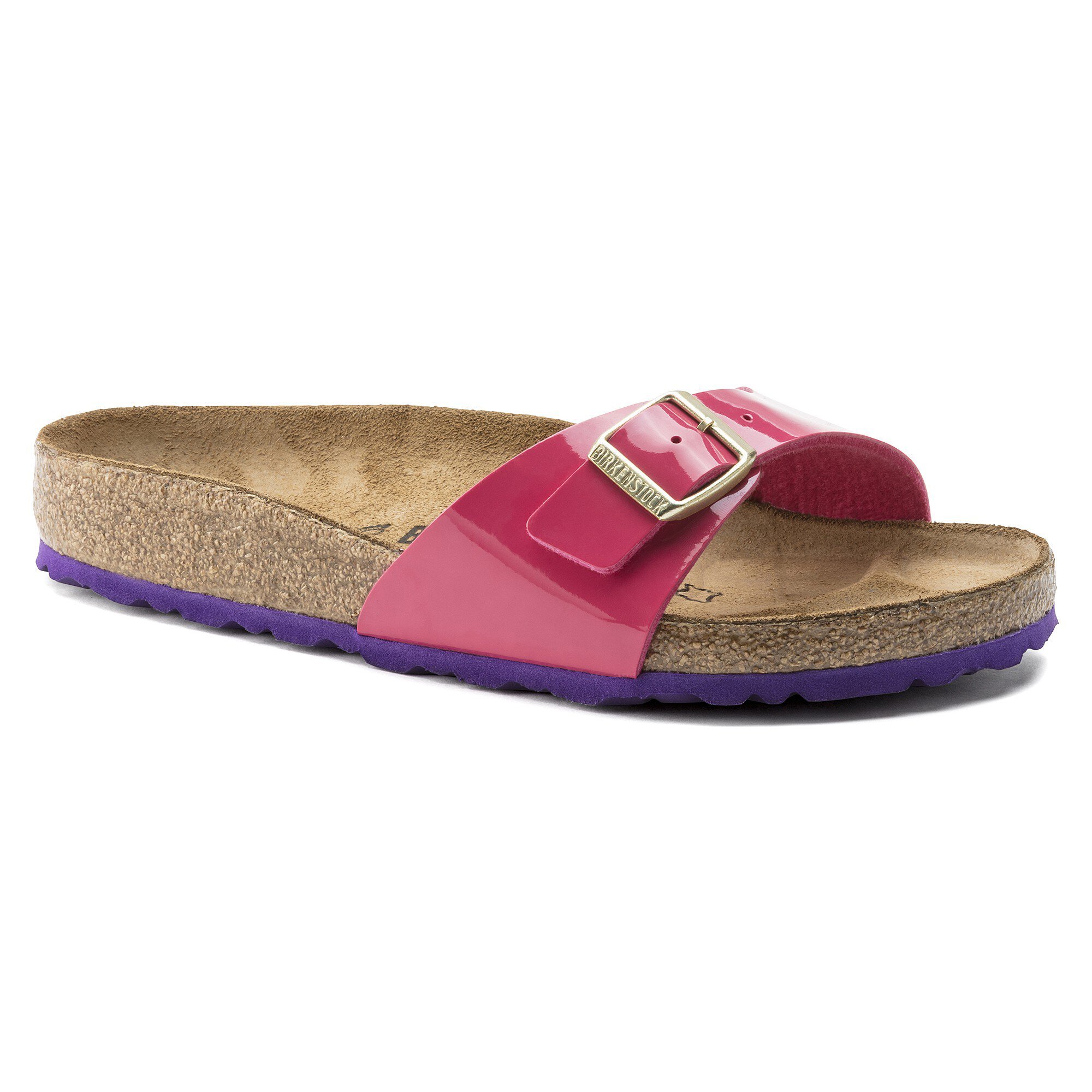 breng de actie woonadres fiets Madrid Birko-Flor lak Pink Patent | BIRKENSTOCK