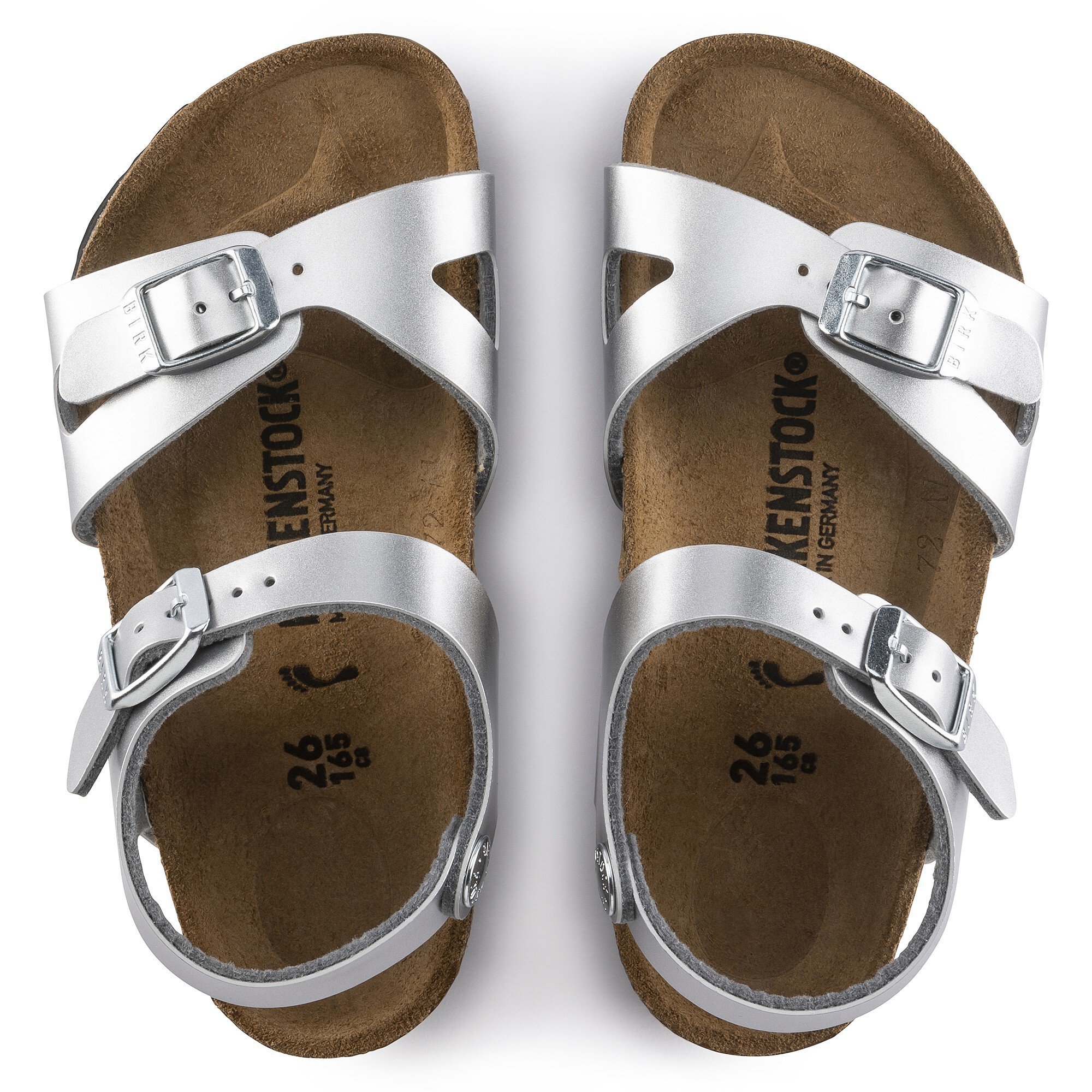 Rio Kids Birko Flor Electric Metallic Silver BIRKENSTOCK