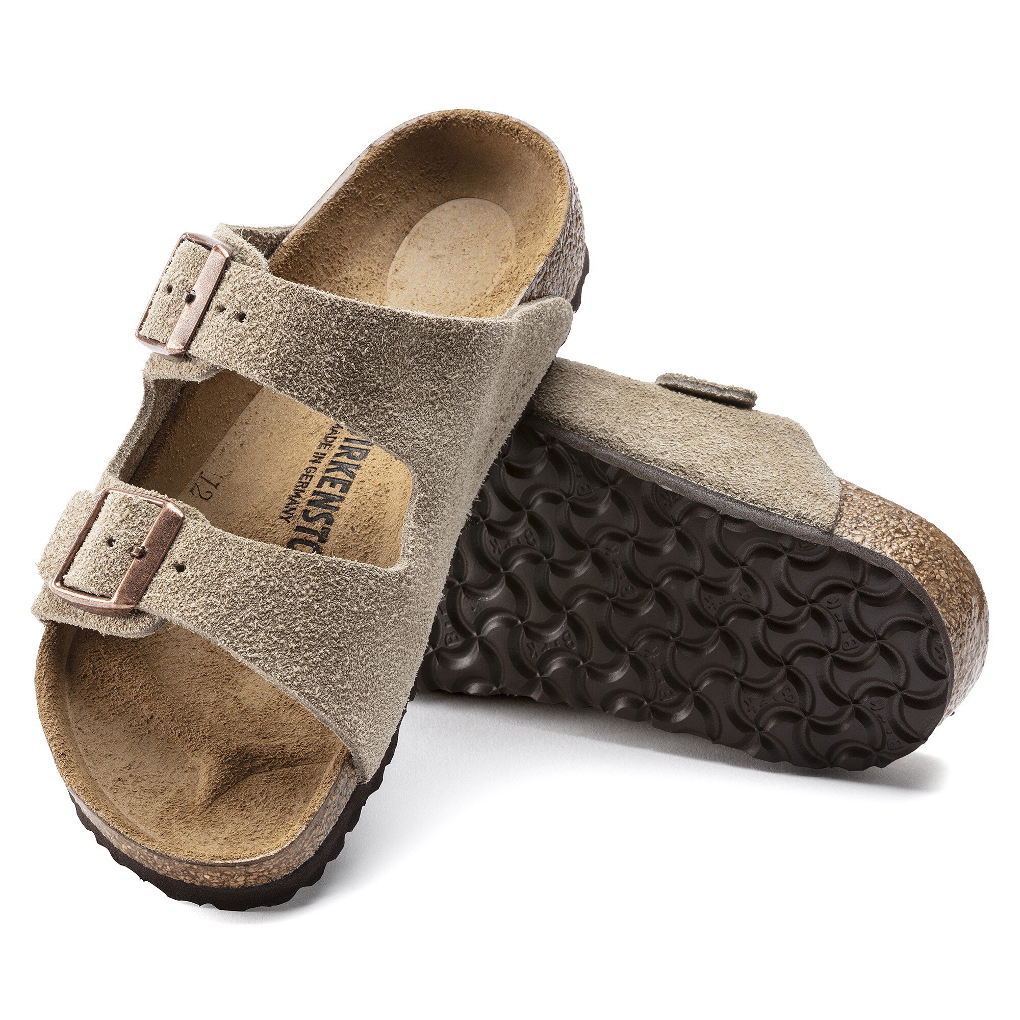 Arizona Suede Leather Taupe, BIRKENSTOCK