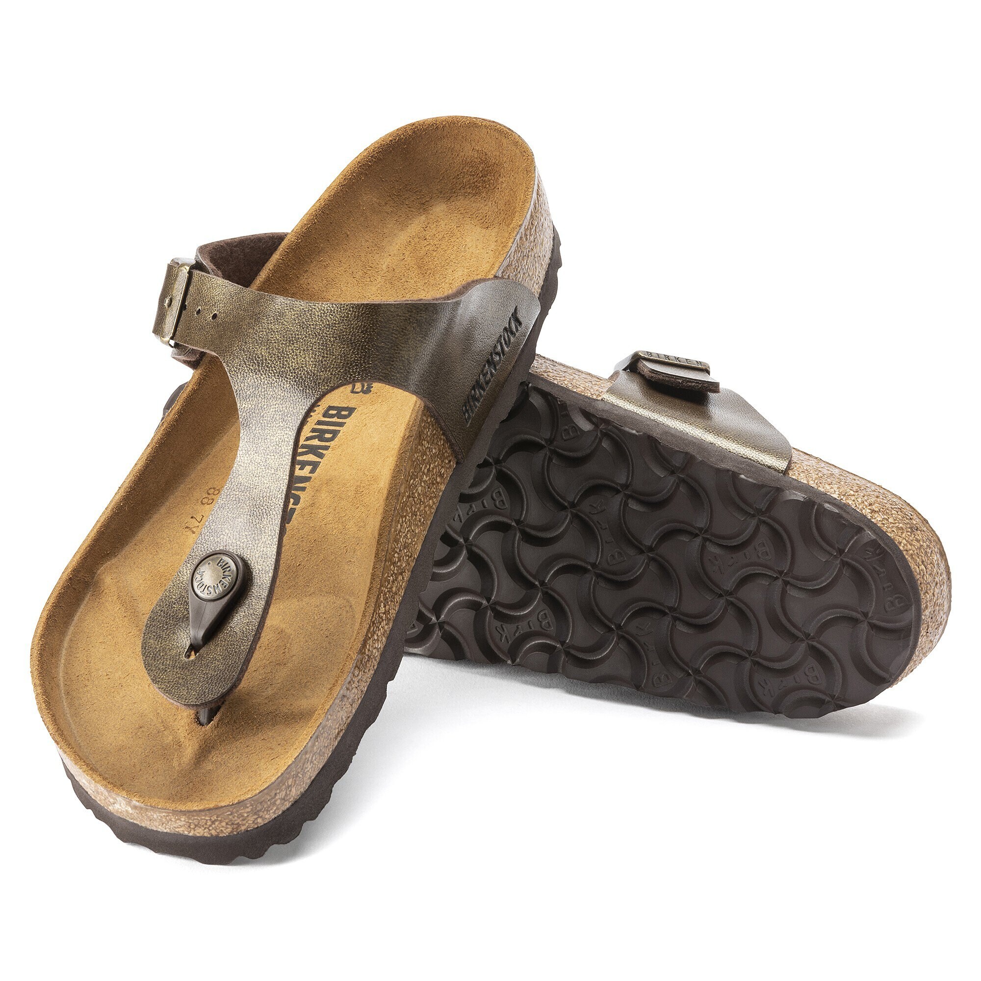 gold gizeh birkenstock sandals