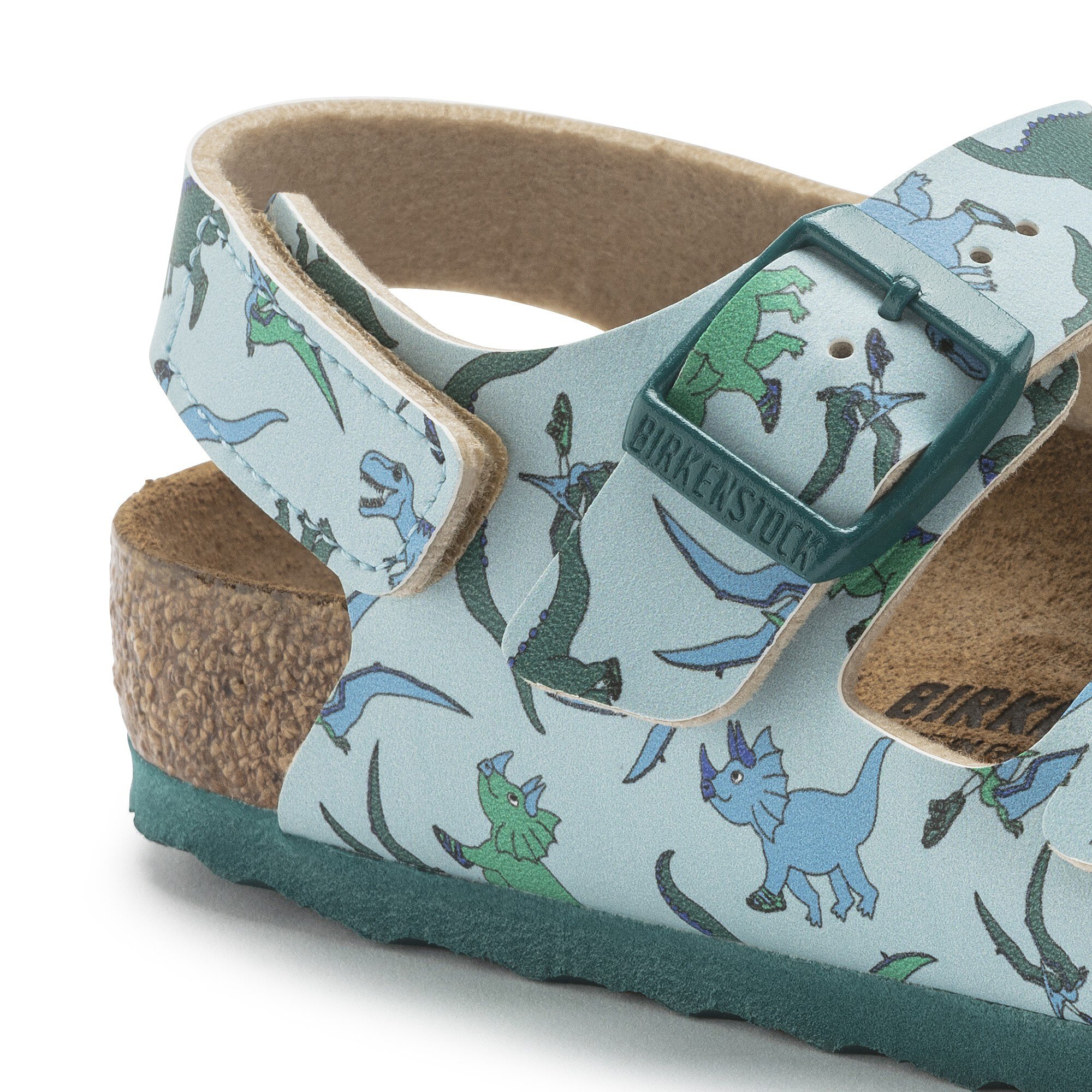 Milano HL Kids Birko Flor Big Dino Light Blue BIRKENSTOCK