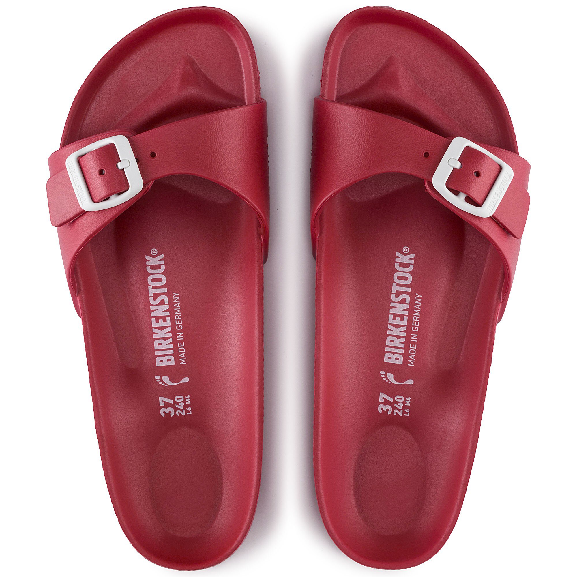 red eva birkenstocks