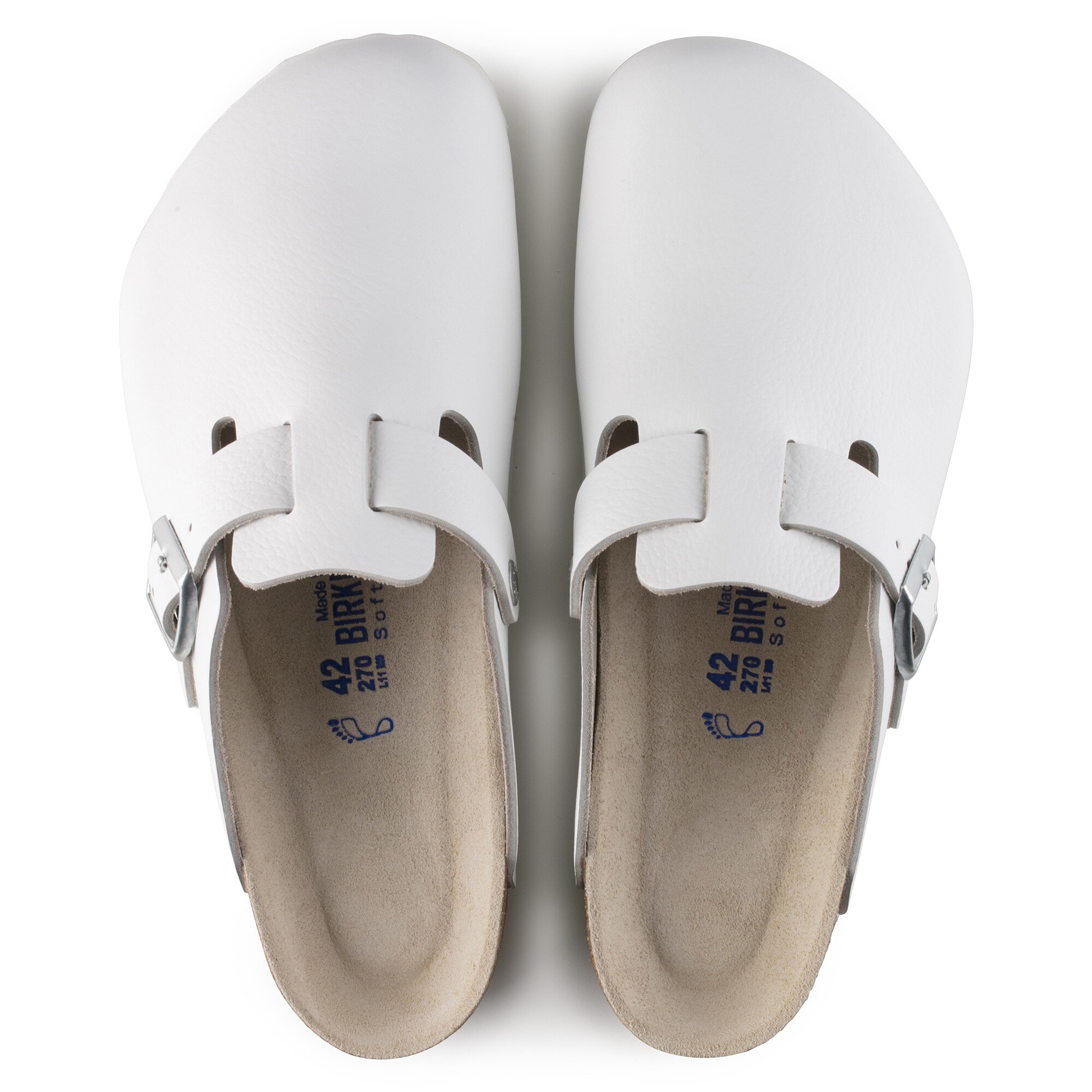 birkenstock boston white leather