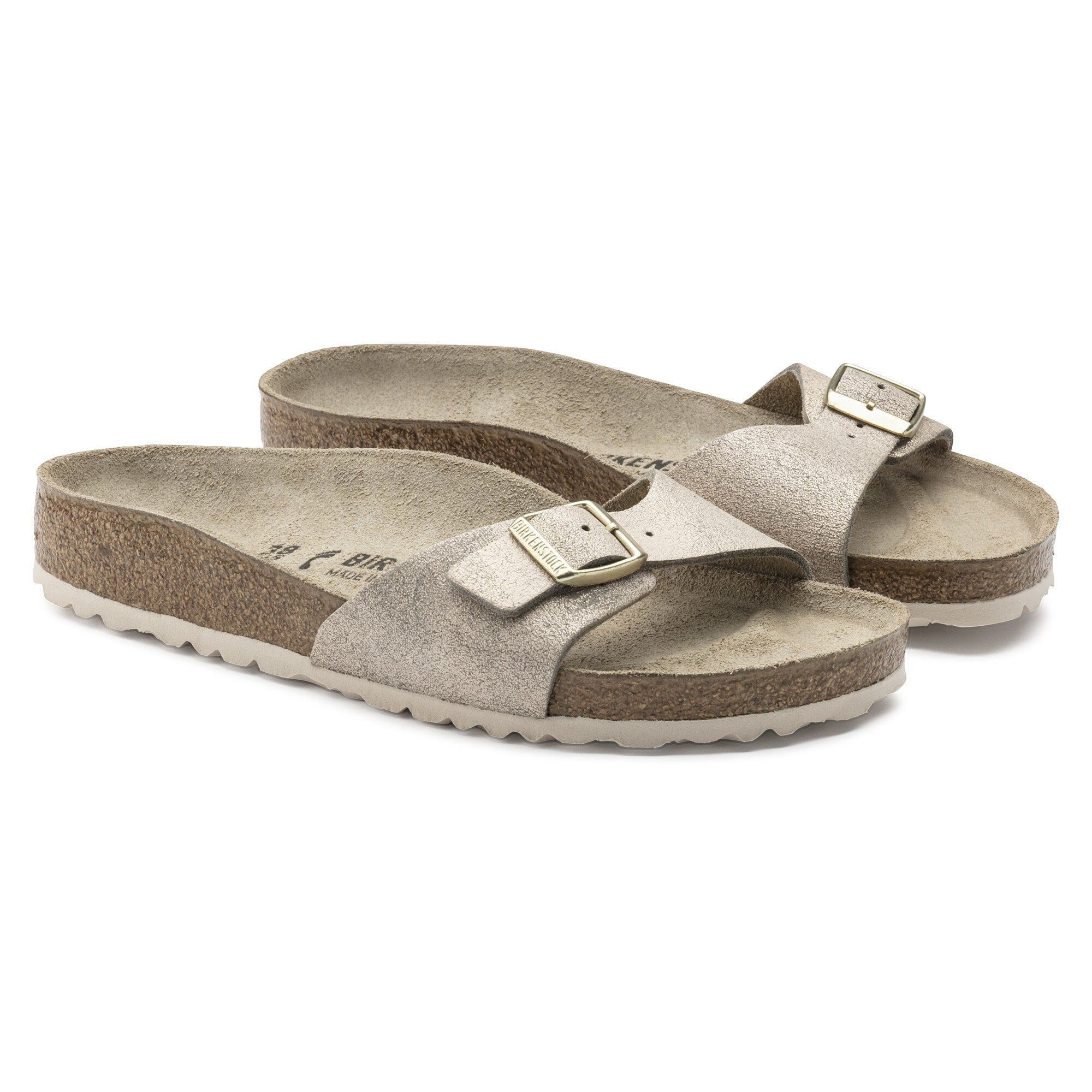 birkenstock washed rose gold