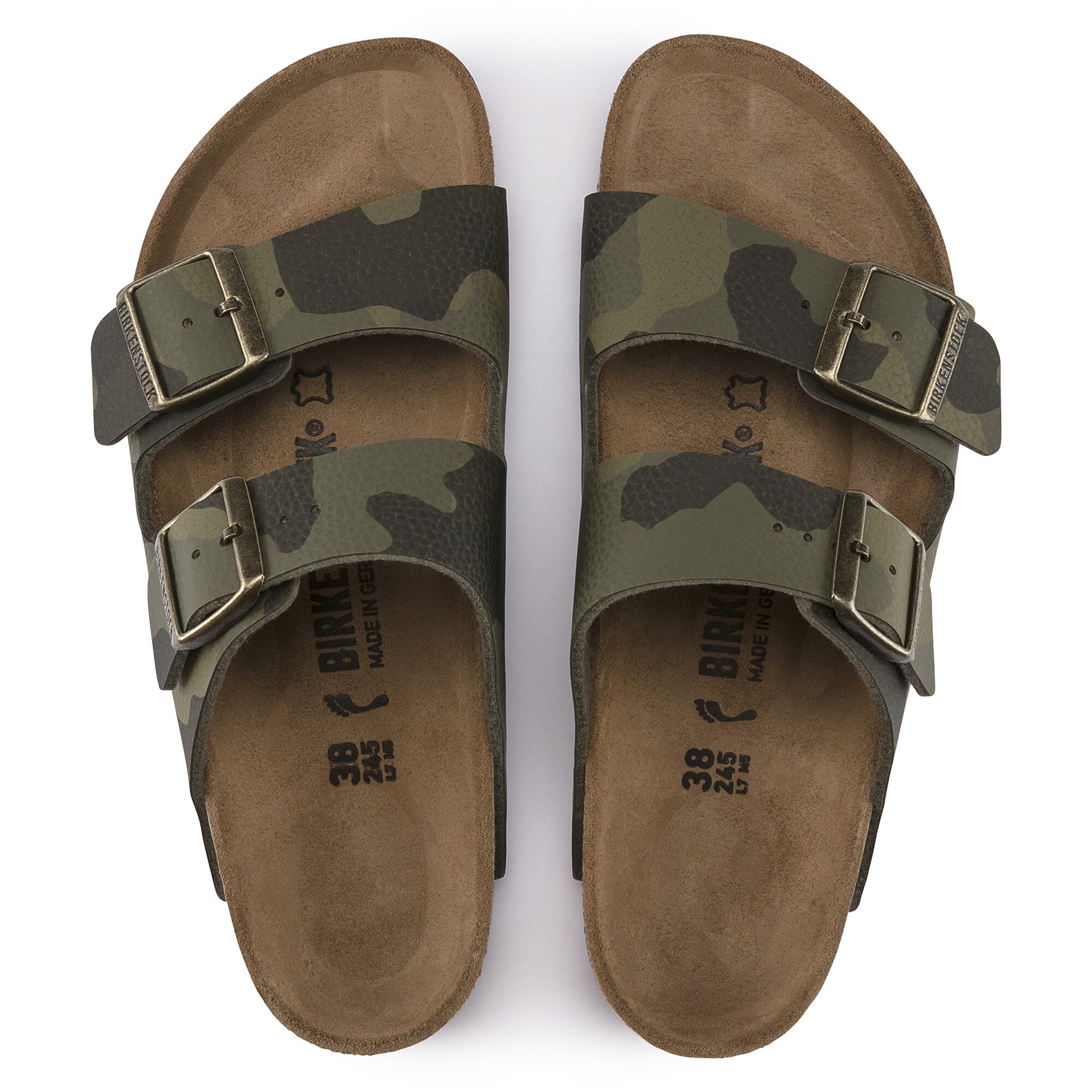 camo birkenstocks size 39