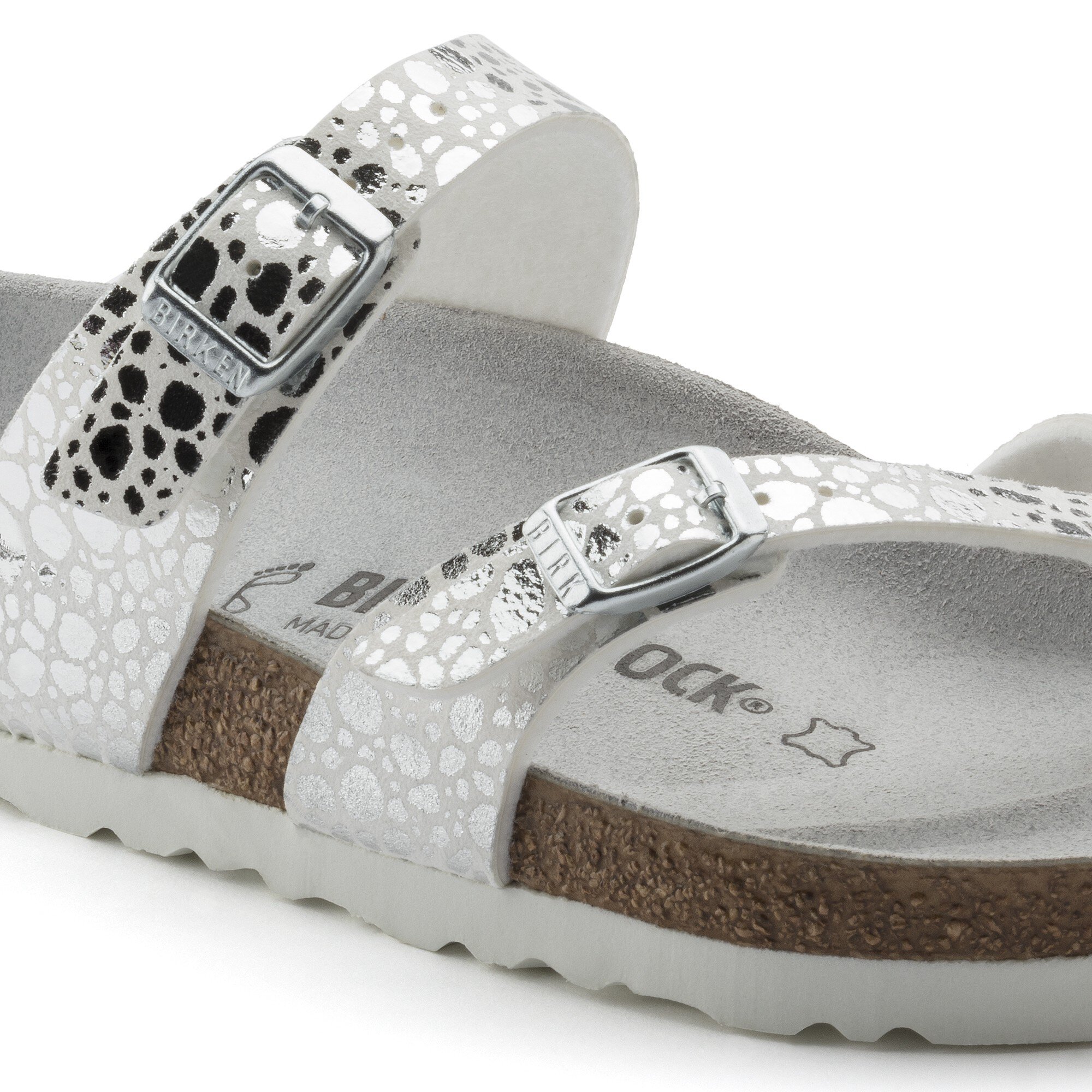 birkenstock mayari metallic stones silver