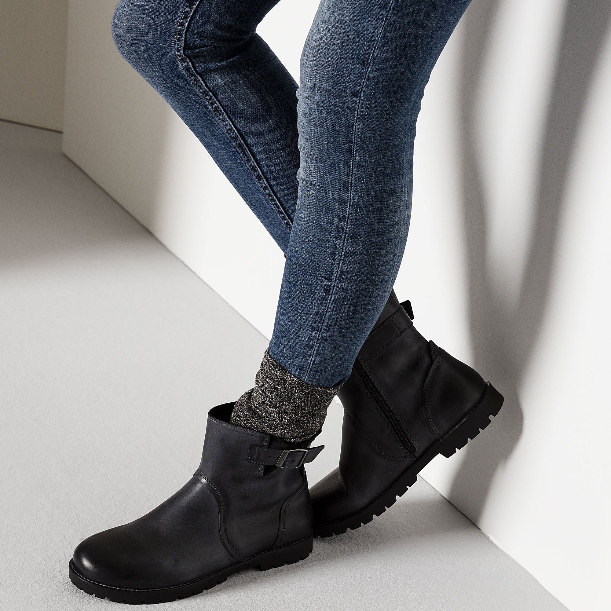 black birkenstock boots