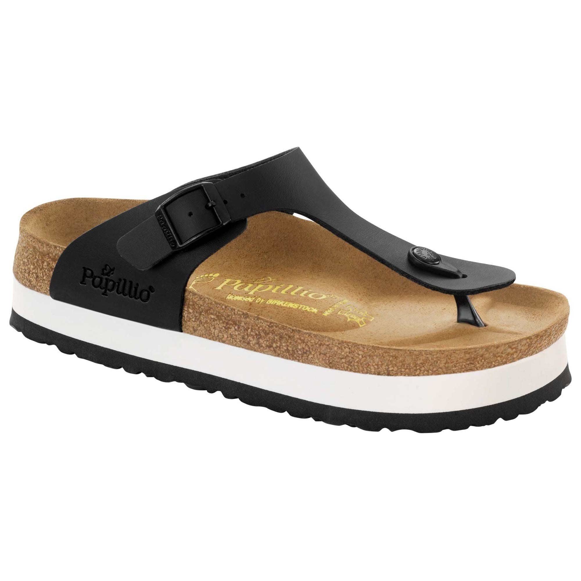 birkenstock platform sandals black