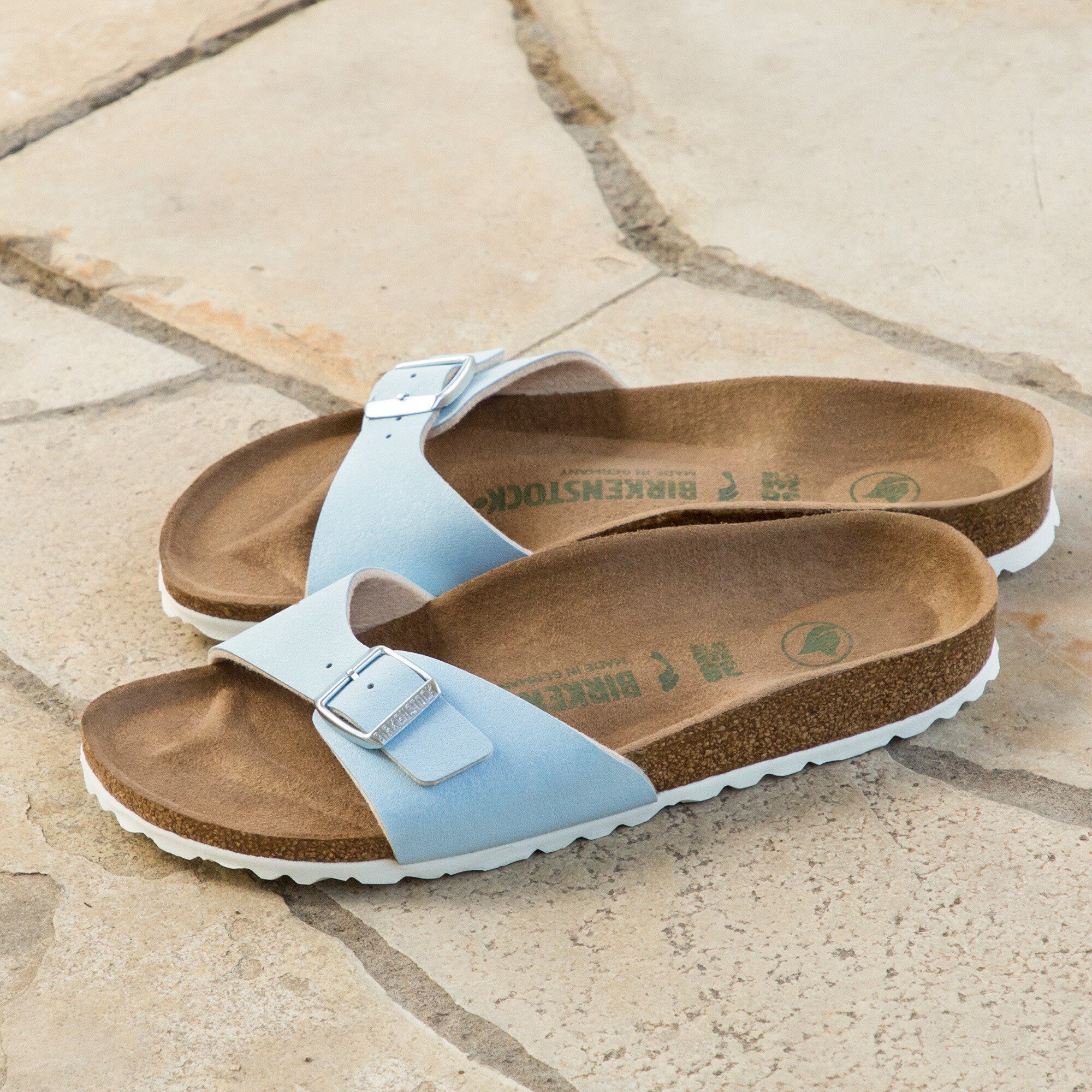 brushed sky birkenstock