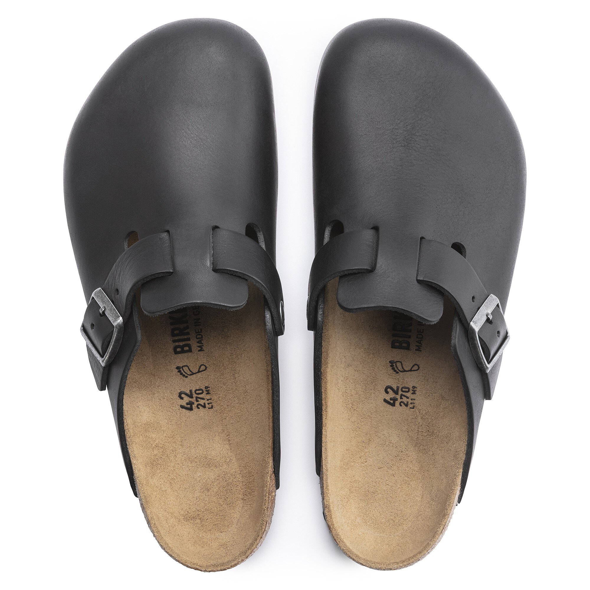 Boston Grip Leather Vintage Wood Black | BIRKENSTOCK