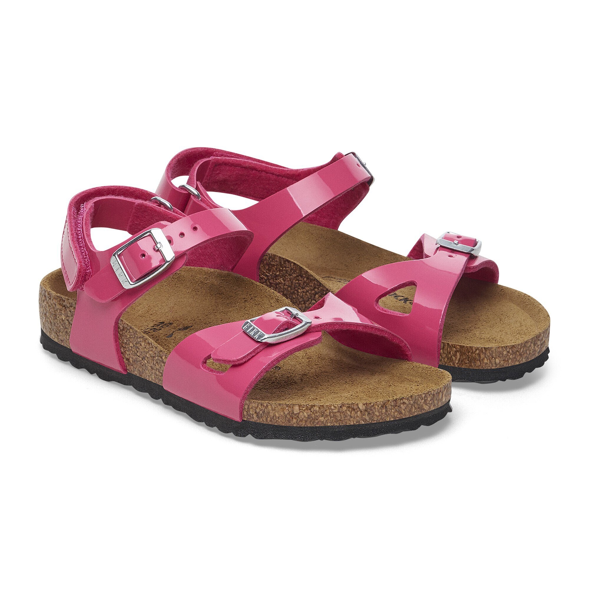 Rio AS Kids Birko-Flor Patent Patent Fuchsia Tulip | BIRKENSTOCK