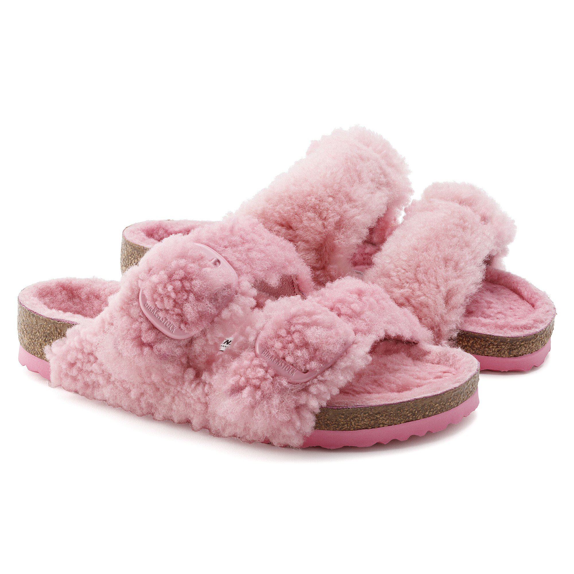 Arizona Big Buckle Shearling Candy Pink BIRKENSTOCK