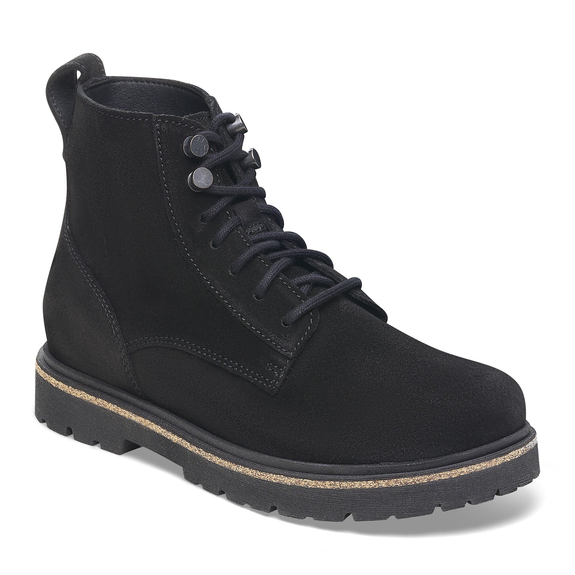 Highwood Lace Mid Women Suede Leather Black | BIRKENSTOCK