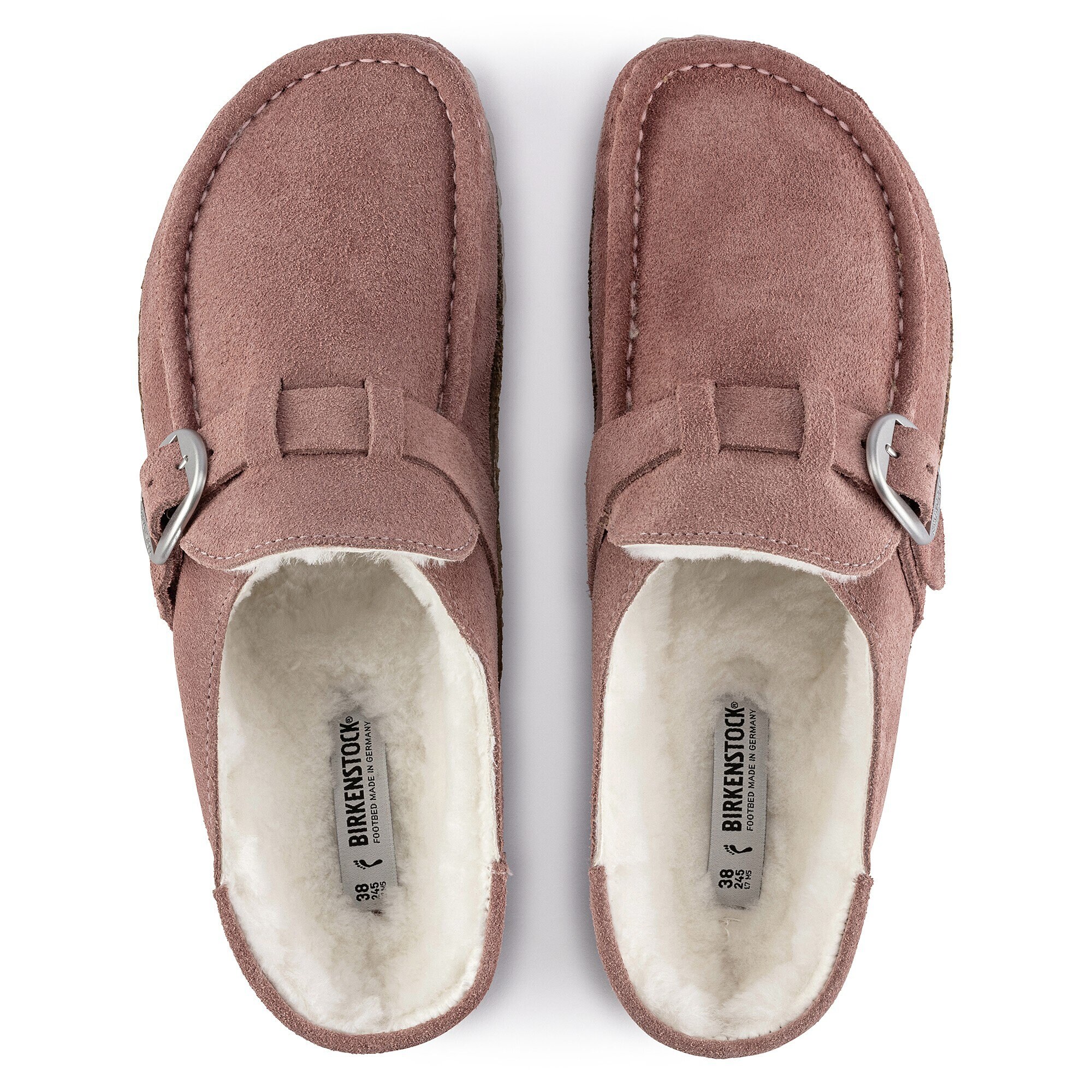 Buckley Shearling Suede Leather Pink Clay | BIRKENSTOCK