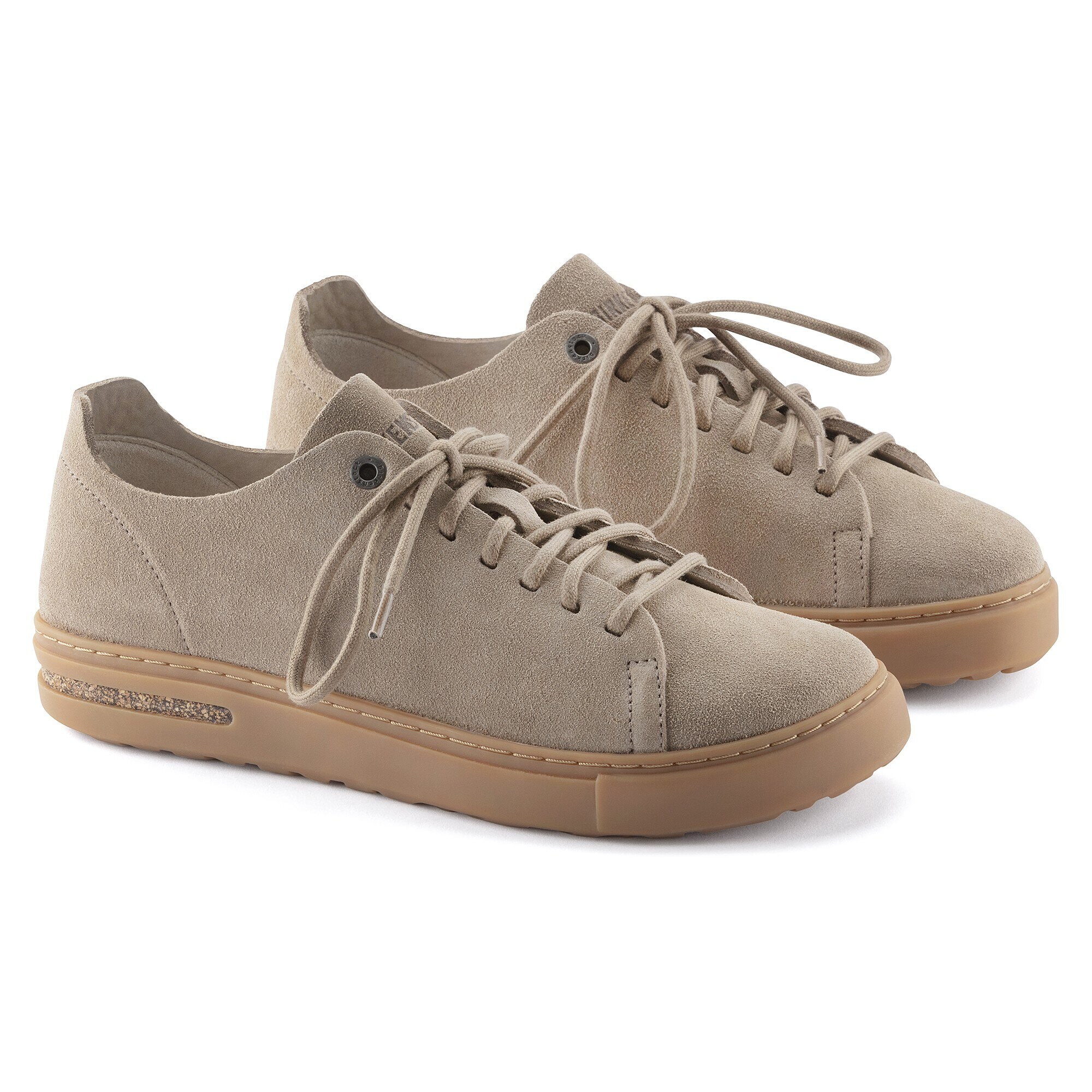 Low top ripple outlet nubuck perforated taupe