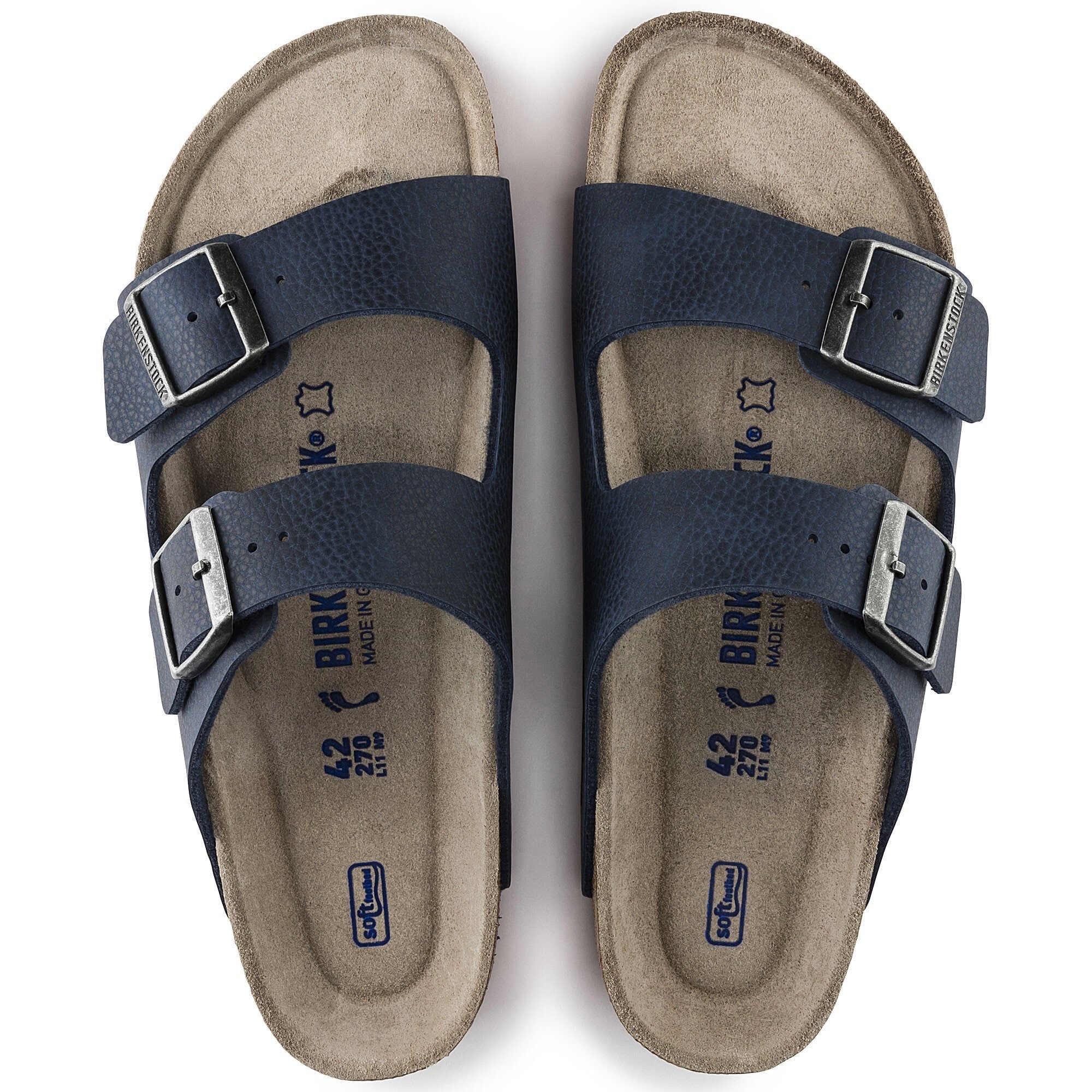 birkenstock arizona desert soil blue