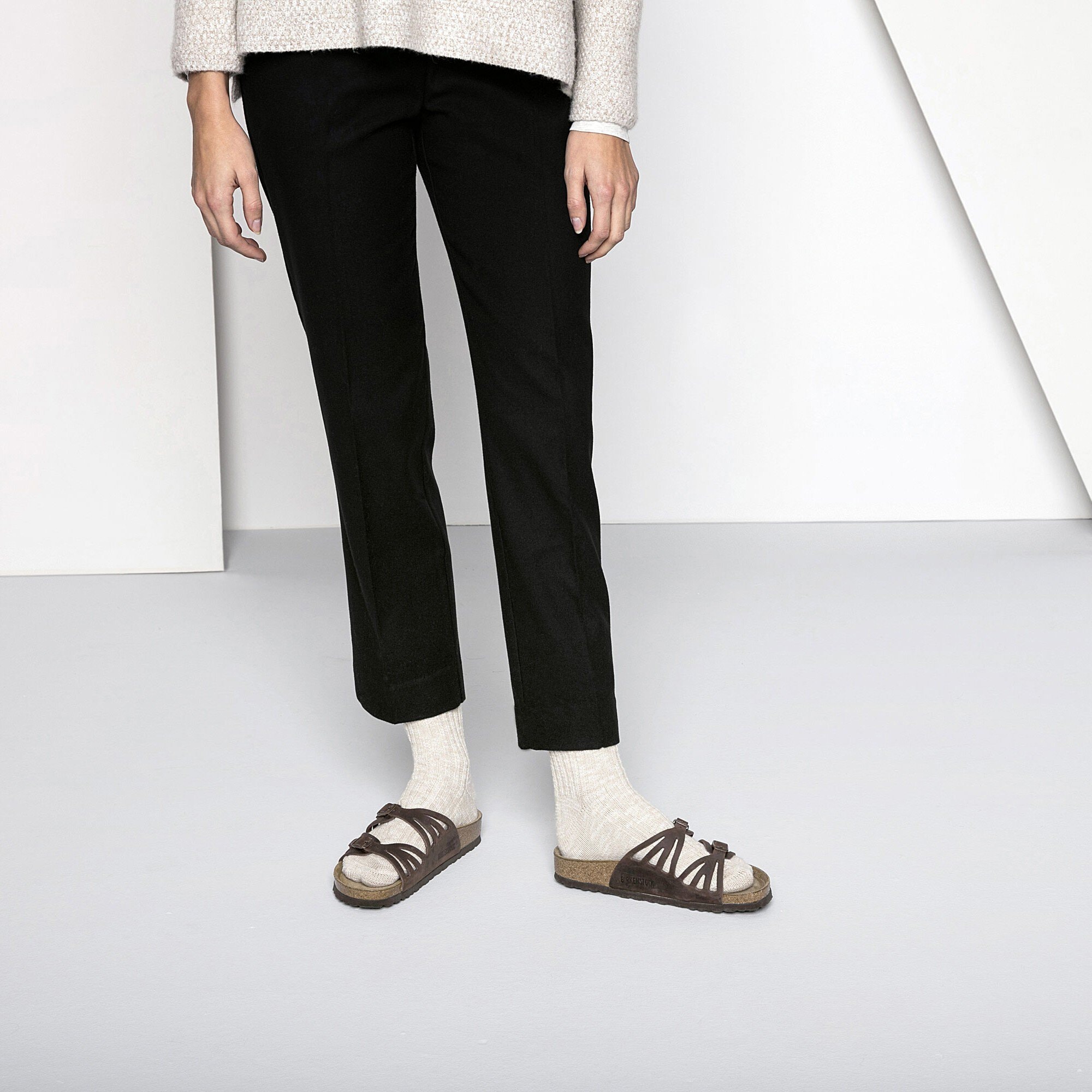 Cotton Slub Women Cotton Polyamid Elastane Beige White BIRKENSTOCK
