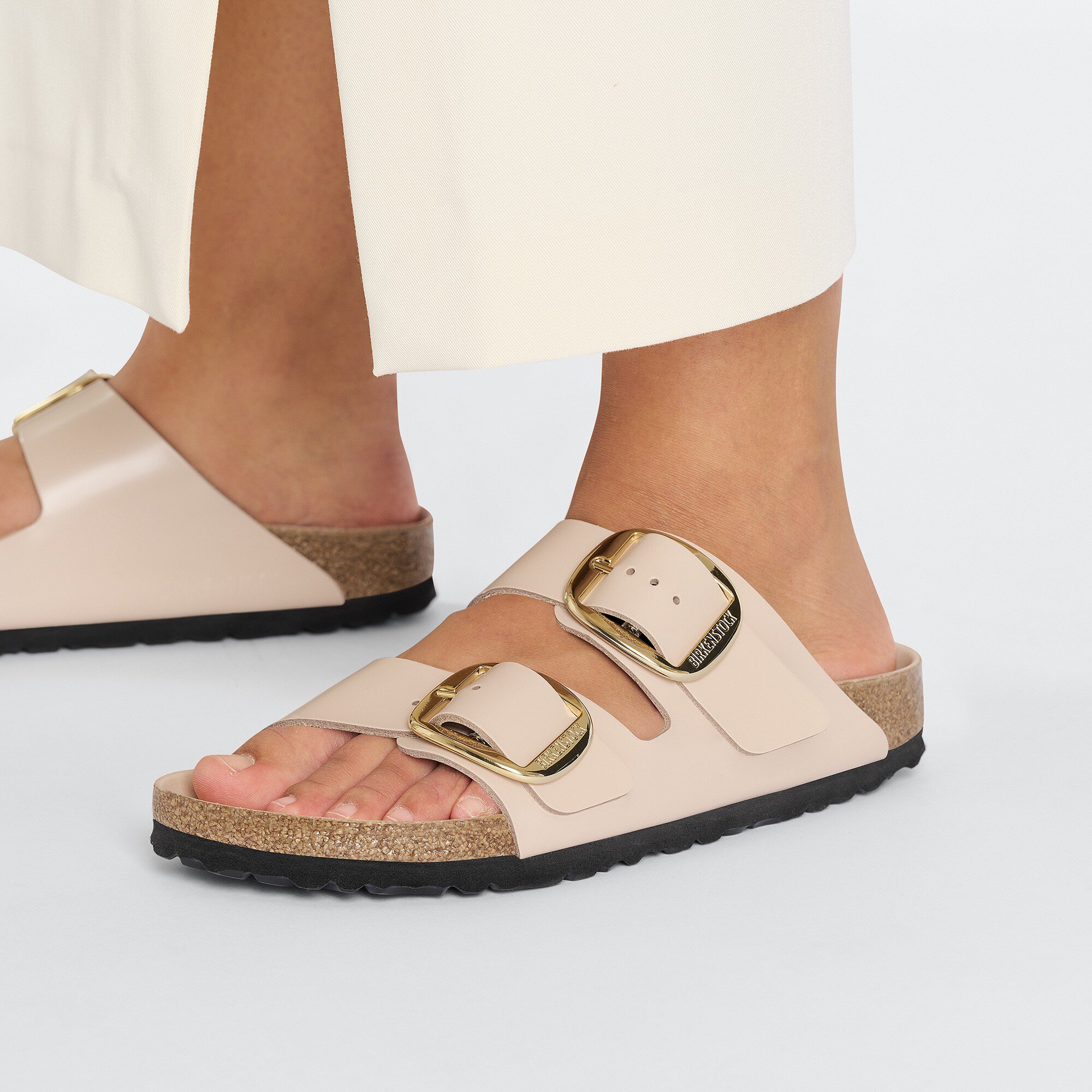 Arizona Big Buckle Natural Leather Patent