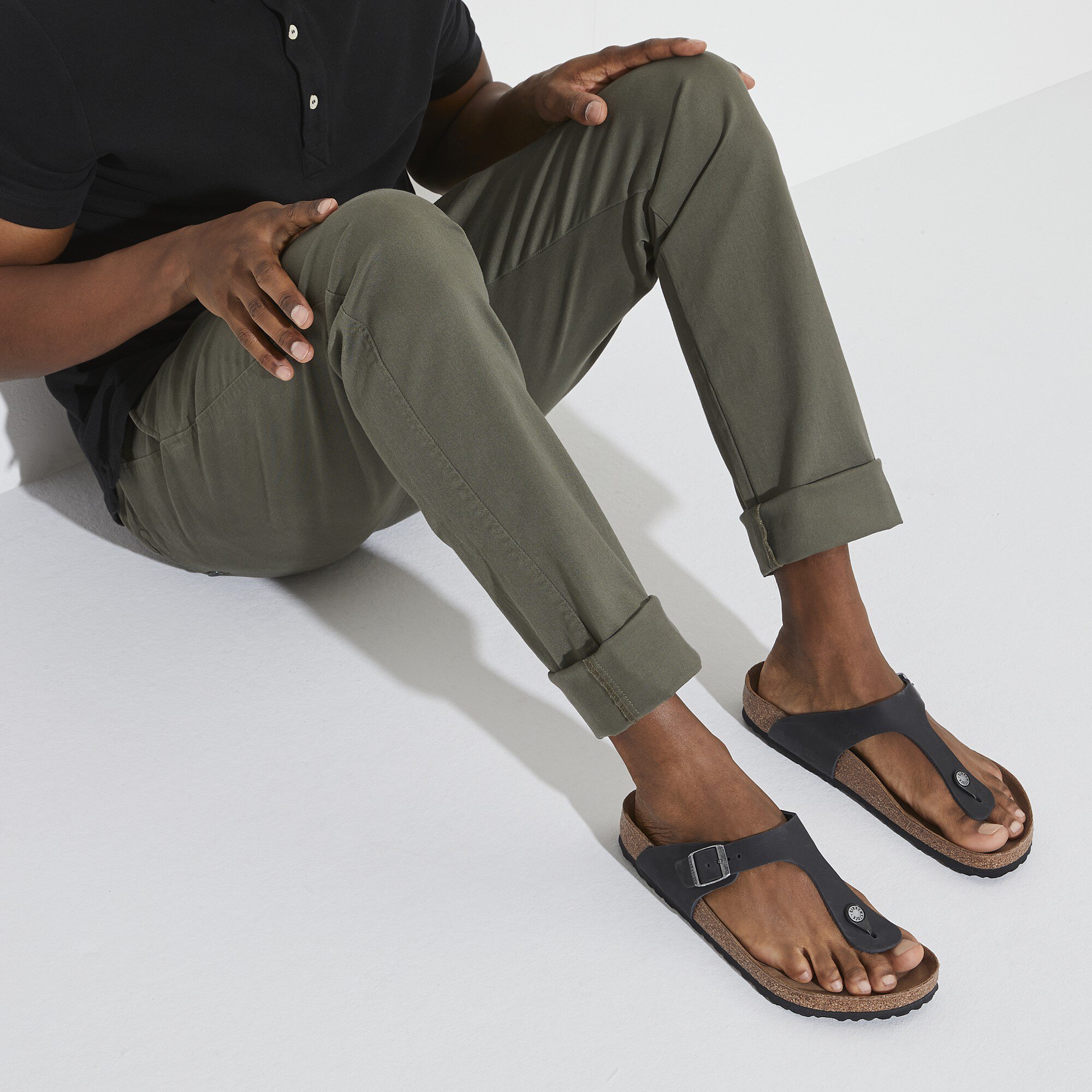 Gizeh / ギゼ オイルドレザー ブラック | BIRKENSTOCK