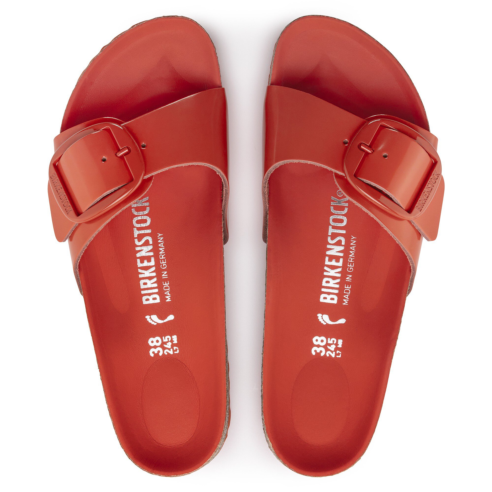 Red rubber birkenstock clearance
