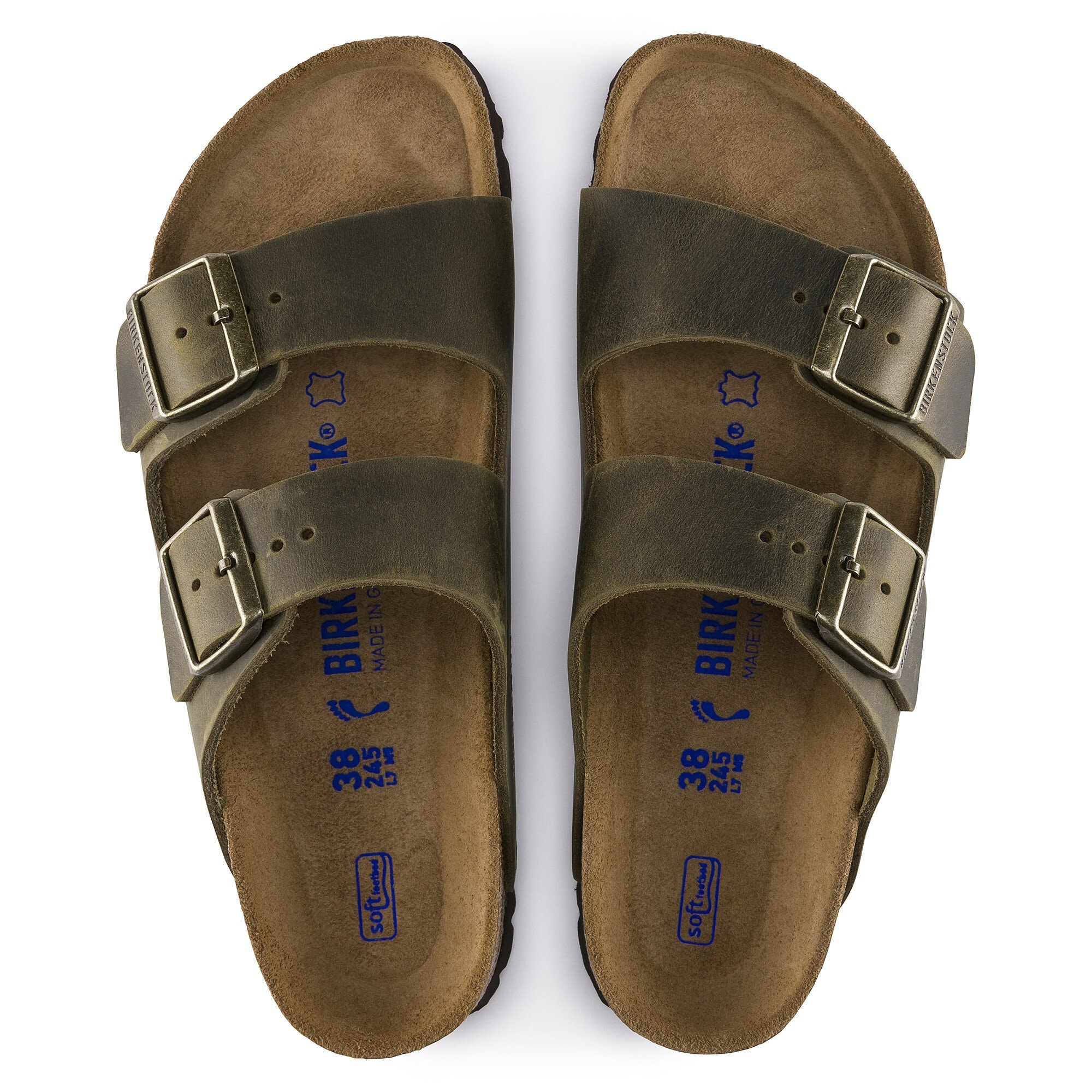 birkenstock arizona jade oiled leather
