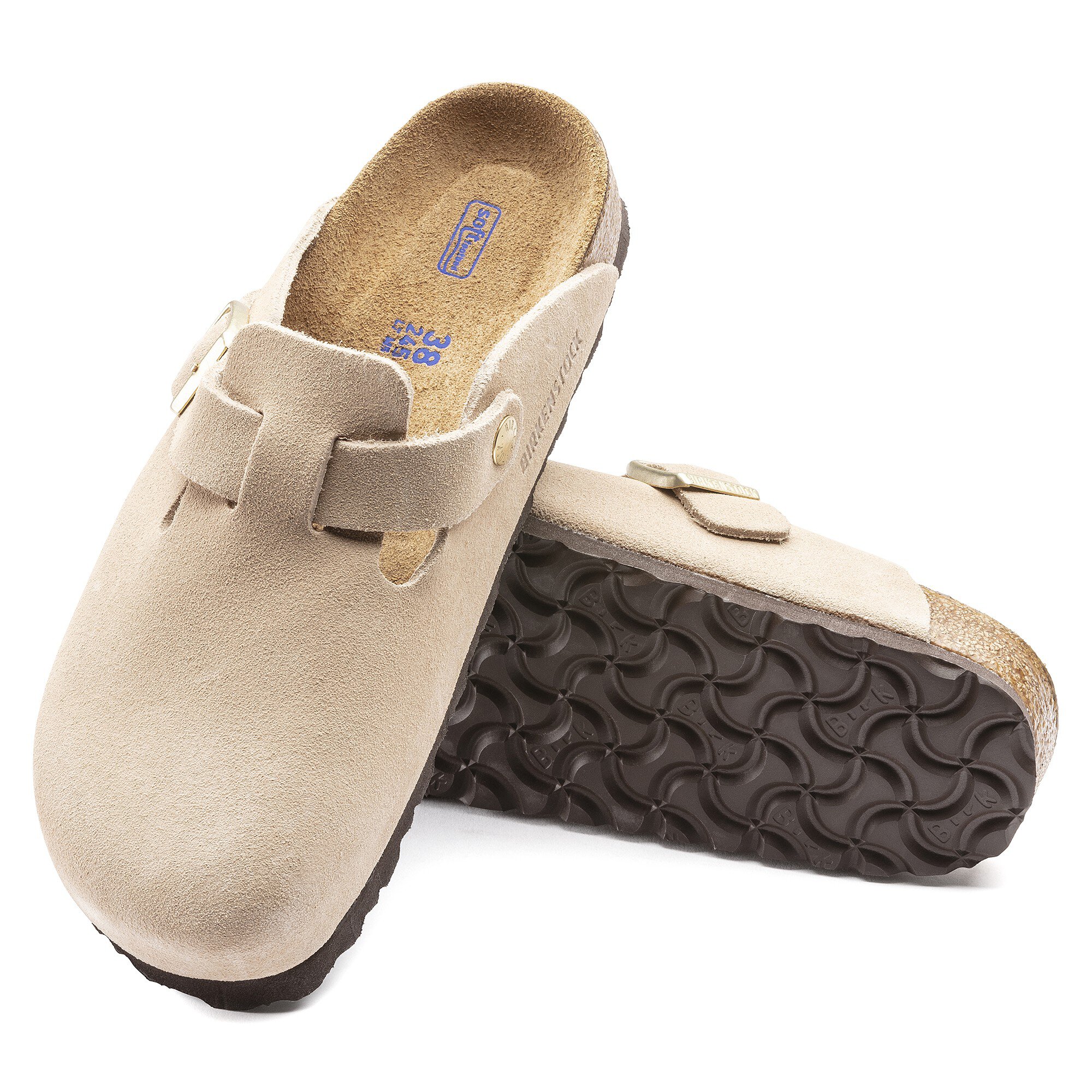 Boston Soft Footbed Suede Leather Nude | BIRKENSTOCK