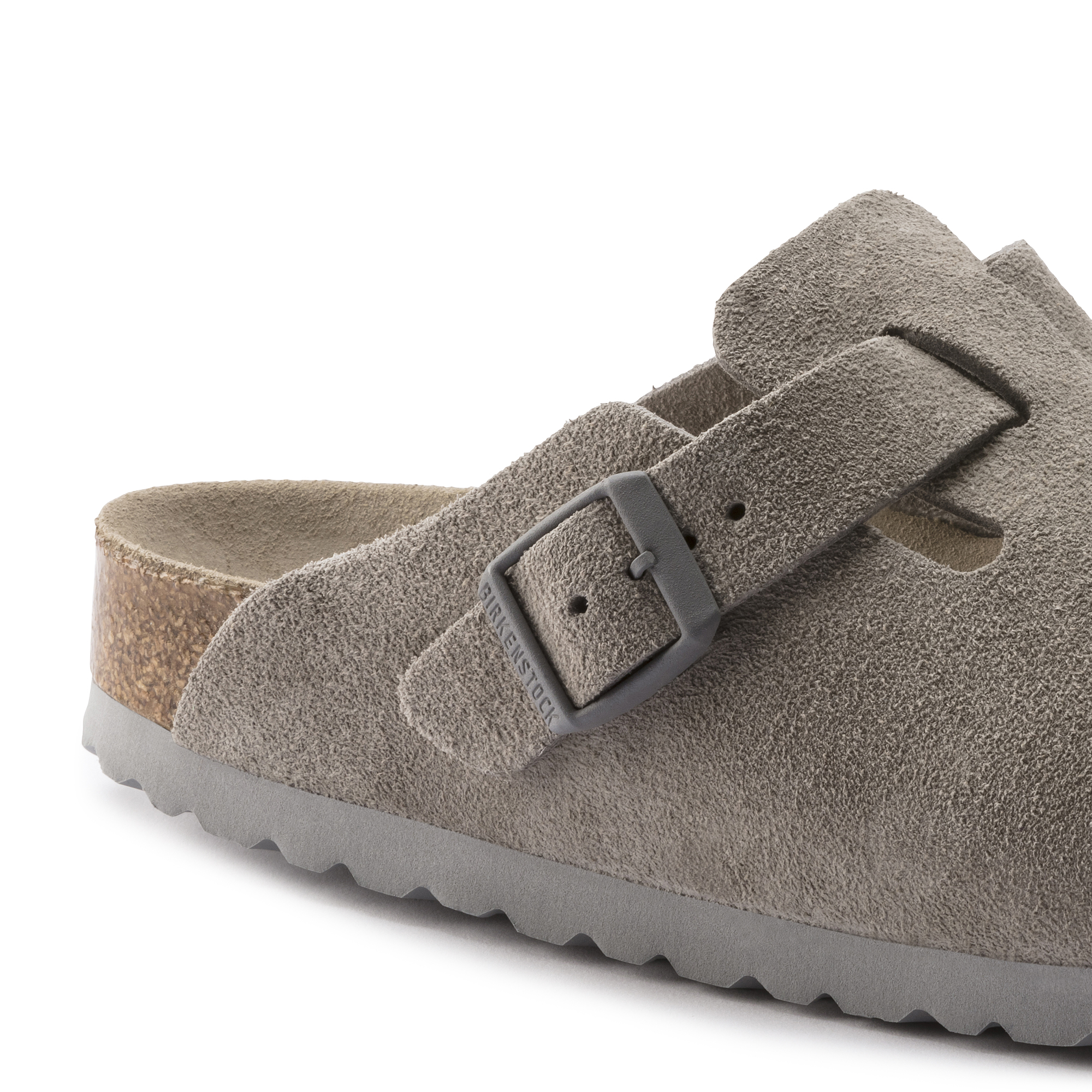 Soft Footbed Suede Leather Stone BIRKENSTOCK