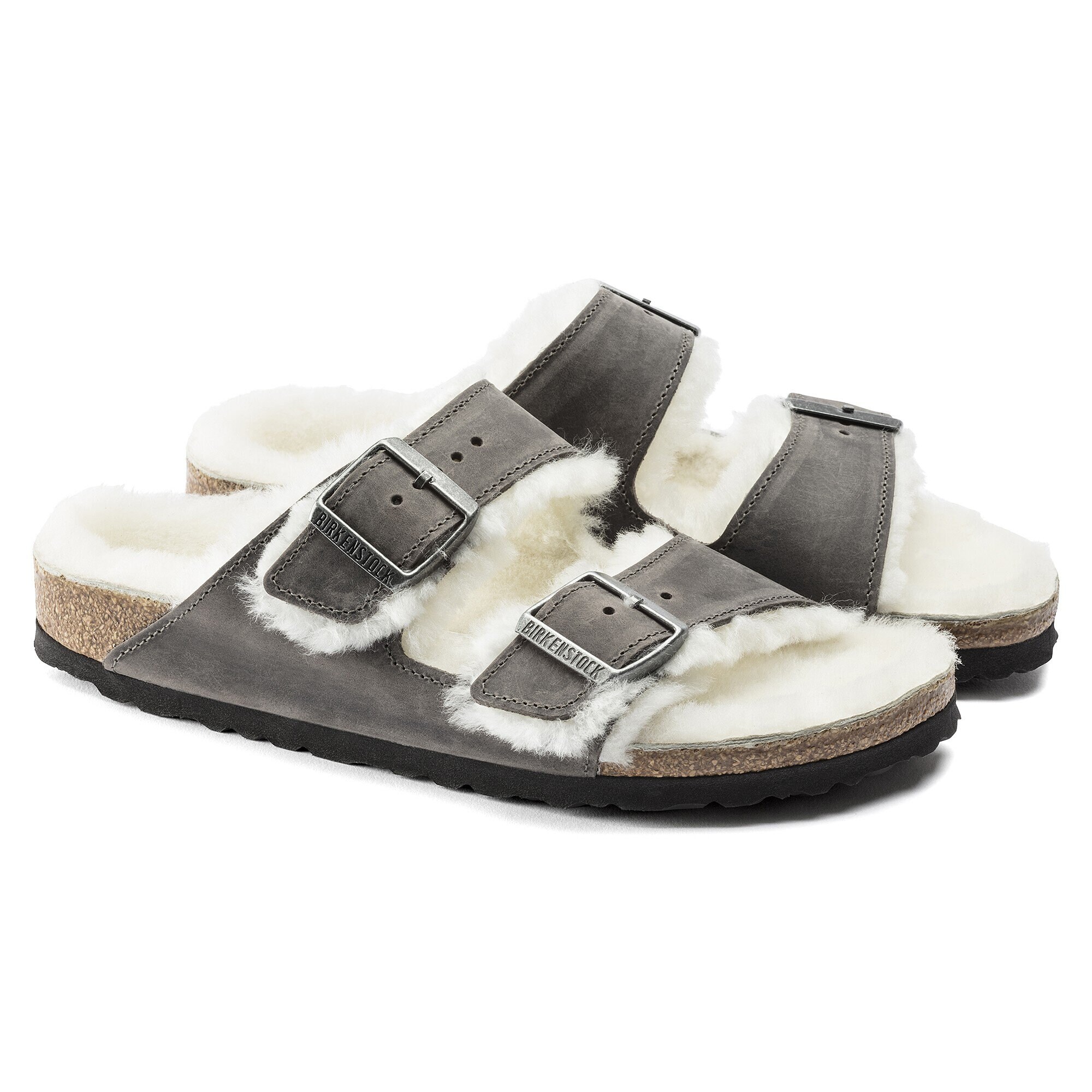Arizona Shearling Oiled Leather Iron | BIRKENSTOCK